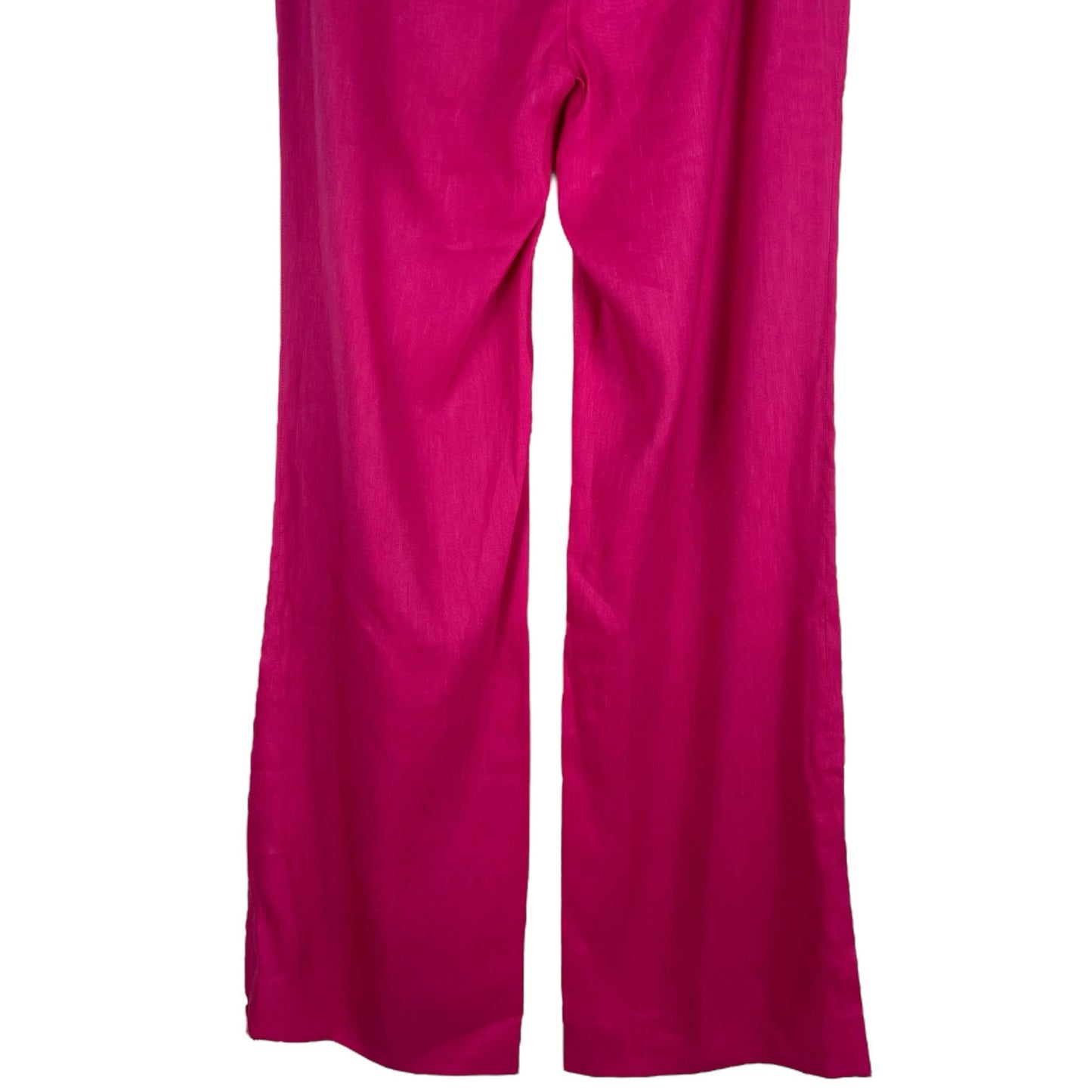 Veronica Beard Robinne Wide Leg Linen Blend Pants Fuchsia Pink Size 8