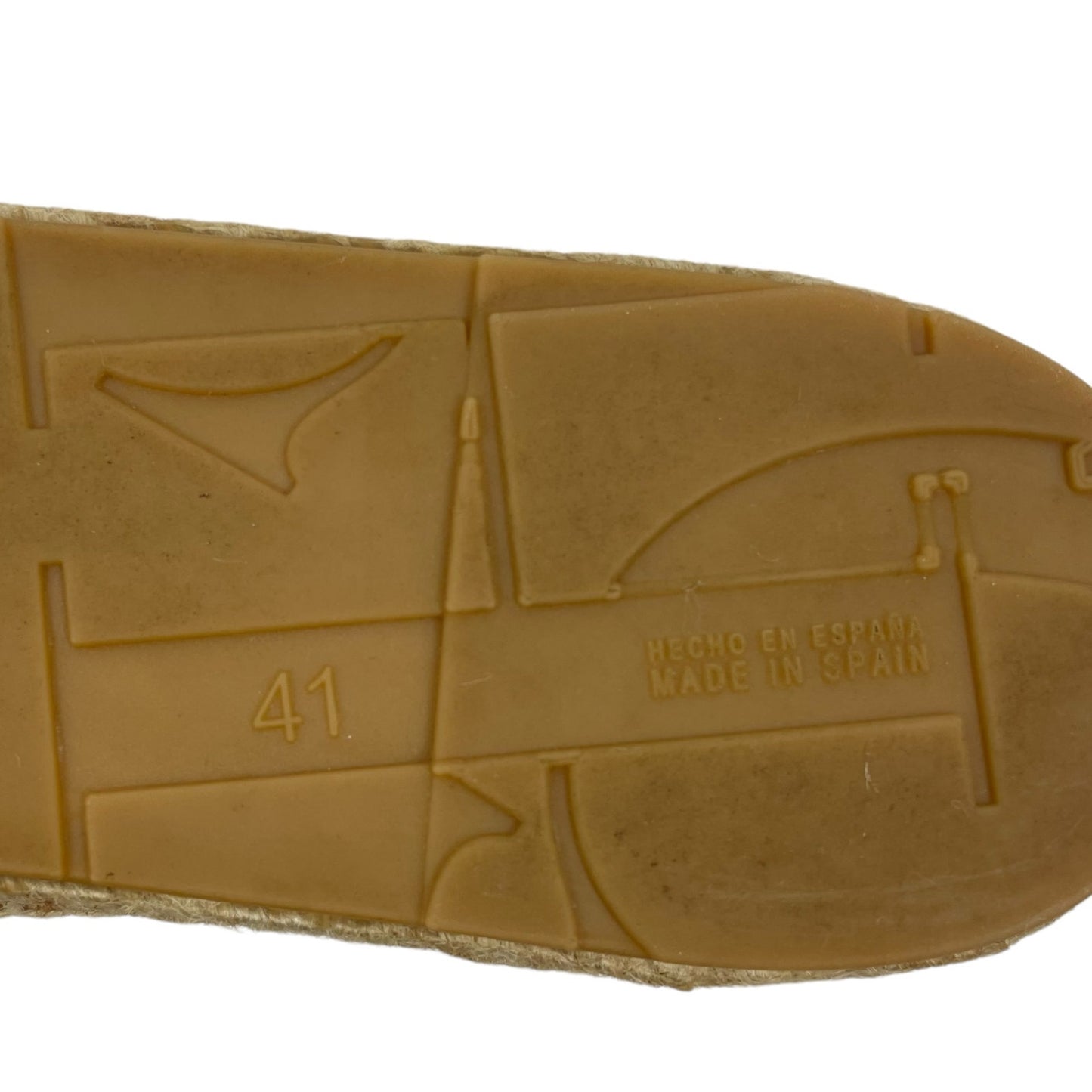 Carolina Herrera Alpargatas CH Logo Canvas Rafia Espadrille Brown Size 41