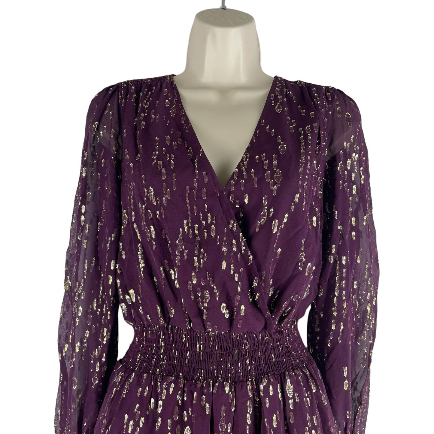 Lilly Pulitzer Cristiana Silk Dress Long Sleeve Cherry Red Gold Size 0