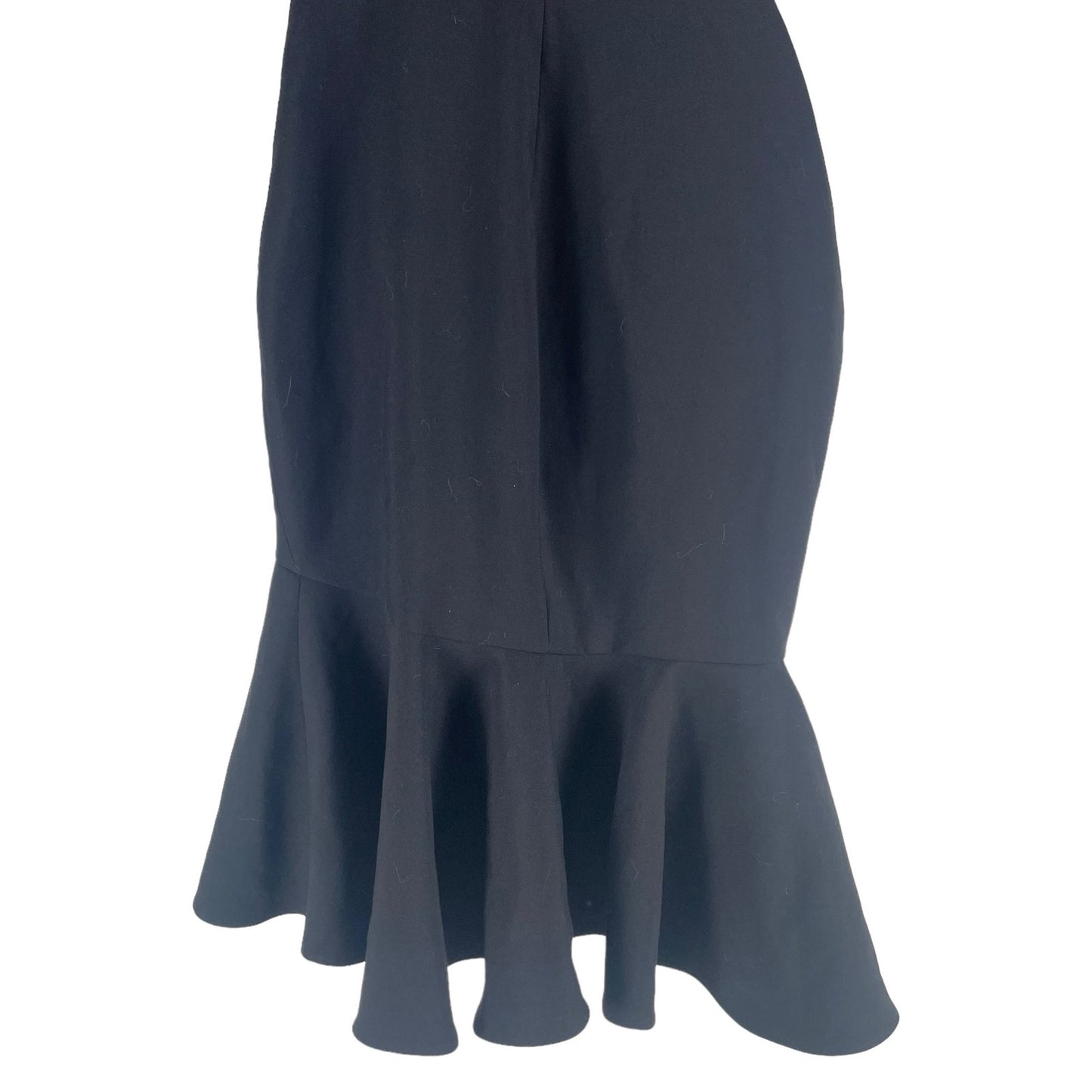 Likely Rollins One Shoulder Flounce Hem Black Cocktail Dress Size 8