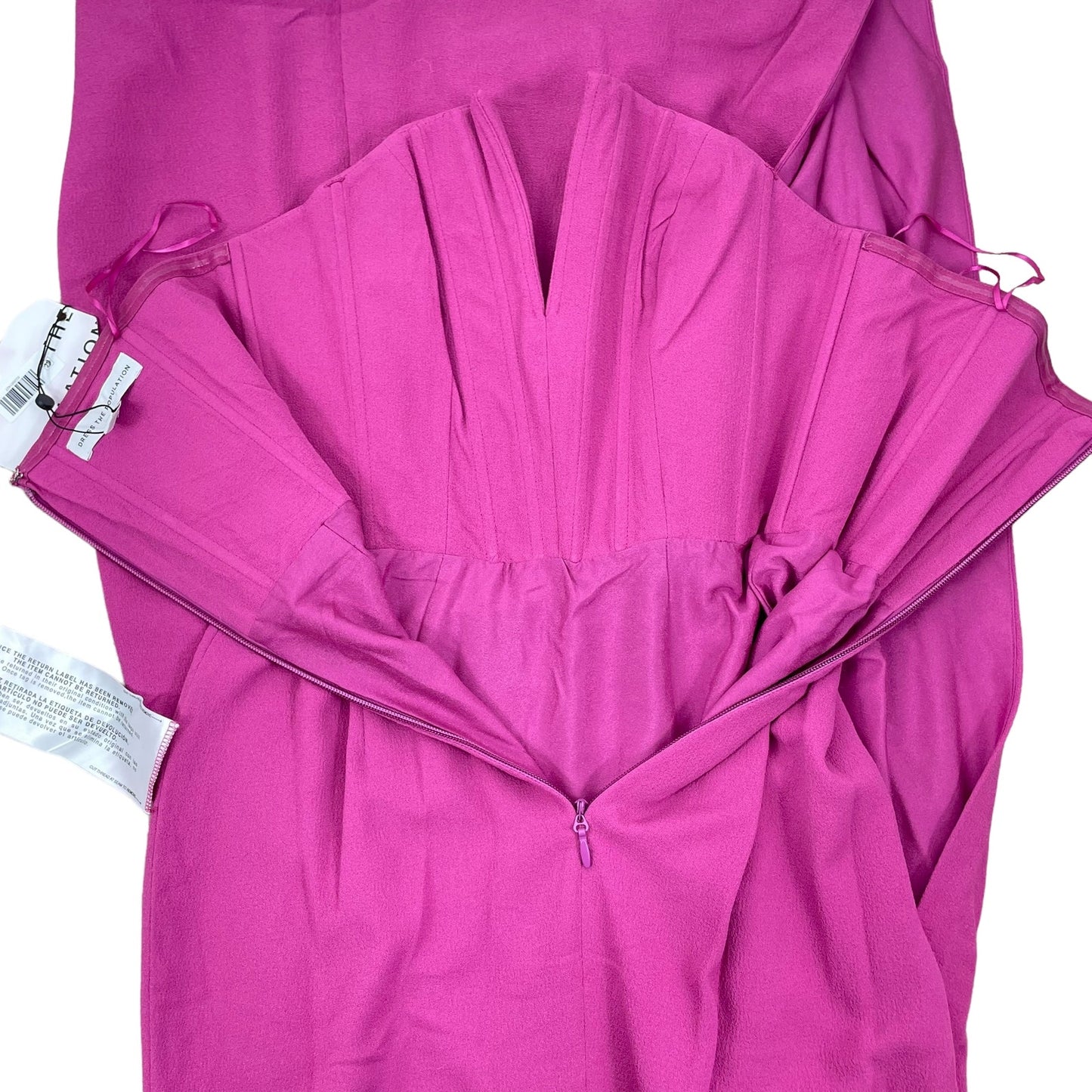 Dress the Population Fernanda Strapless Evening Gown Pink Size S
