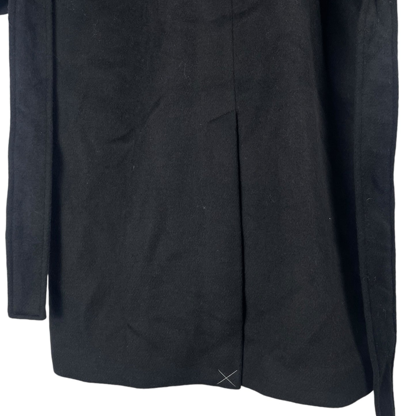 Ann Taylor LOFT Modern Tie Waist Long Trench Coat Black Size XSP