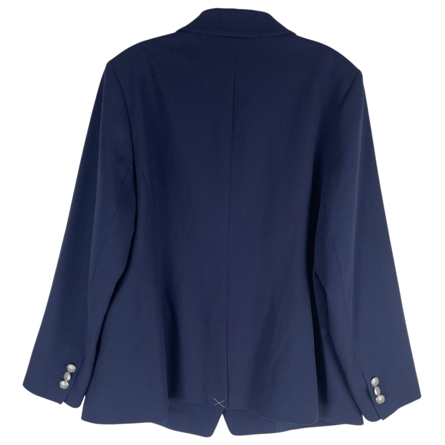 Talbots Tailored Stretch Double Breasted Blazer Jacket Blue Size 14W
