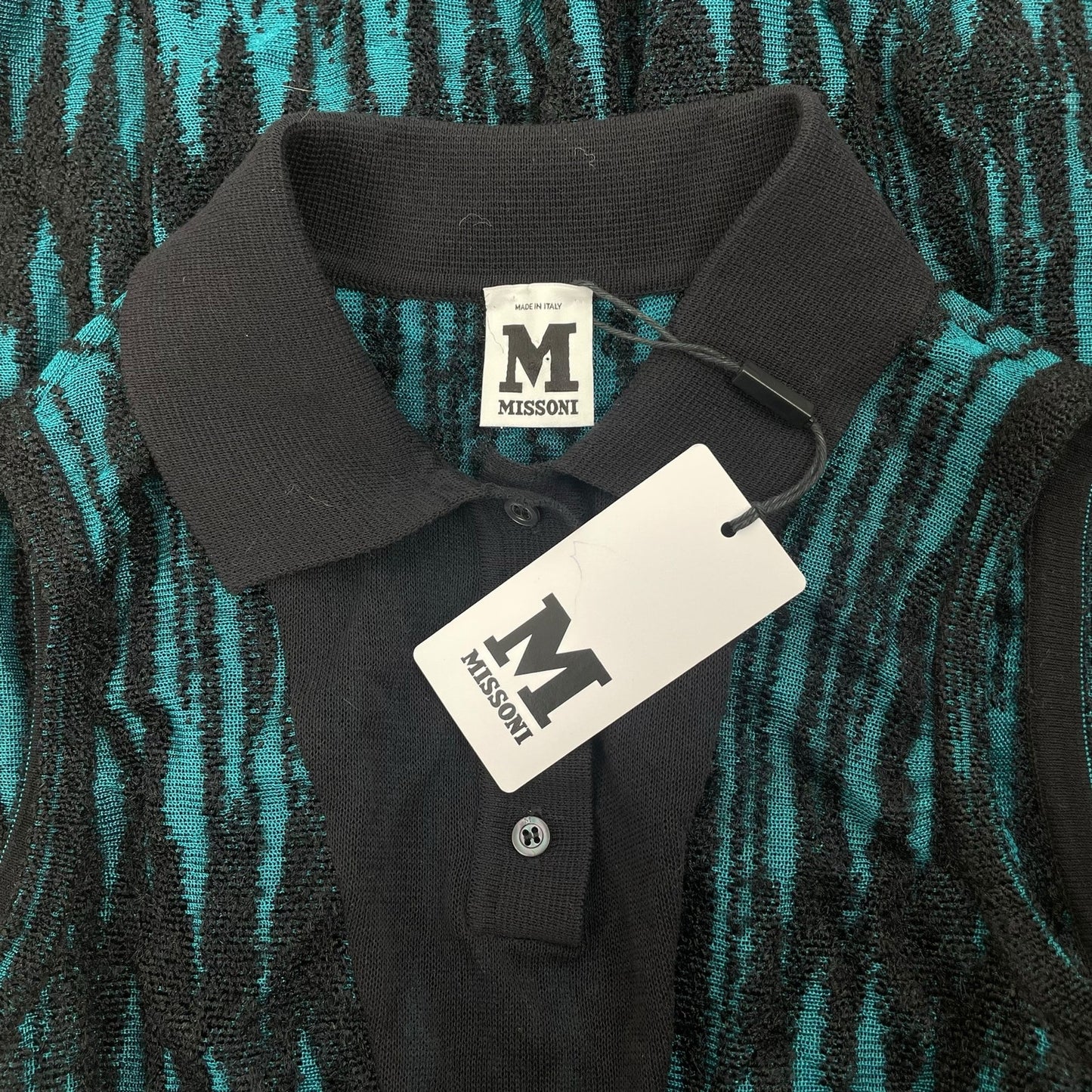 M Missoni Cable Knit Mesh Mini Dress Deep Jade Size 40/ 4
