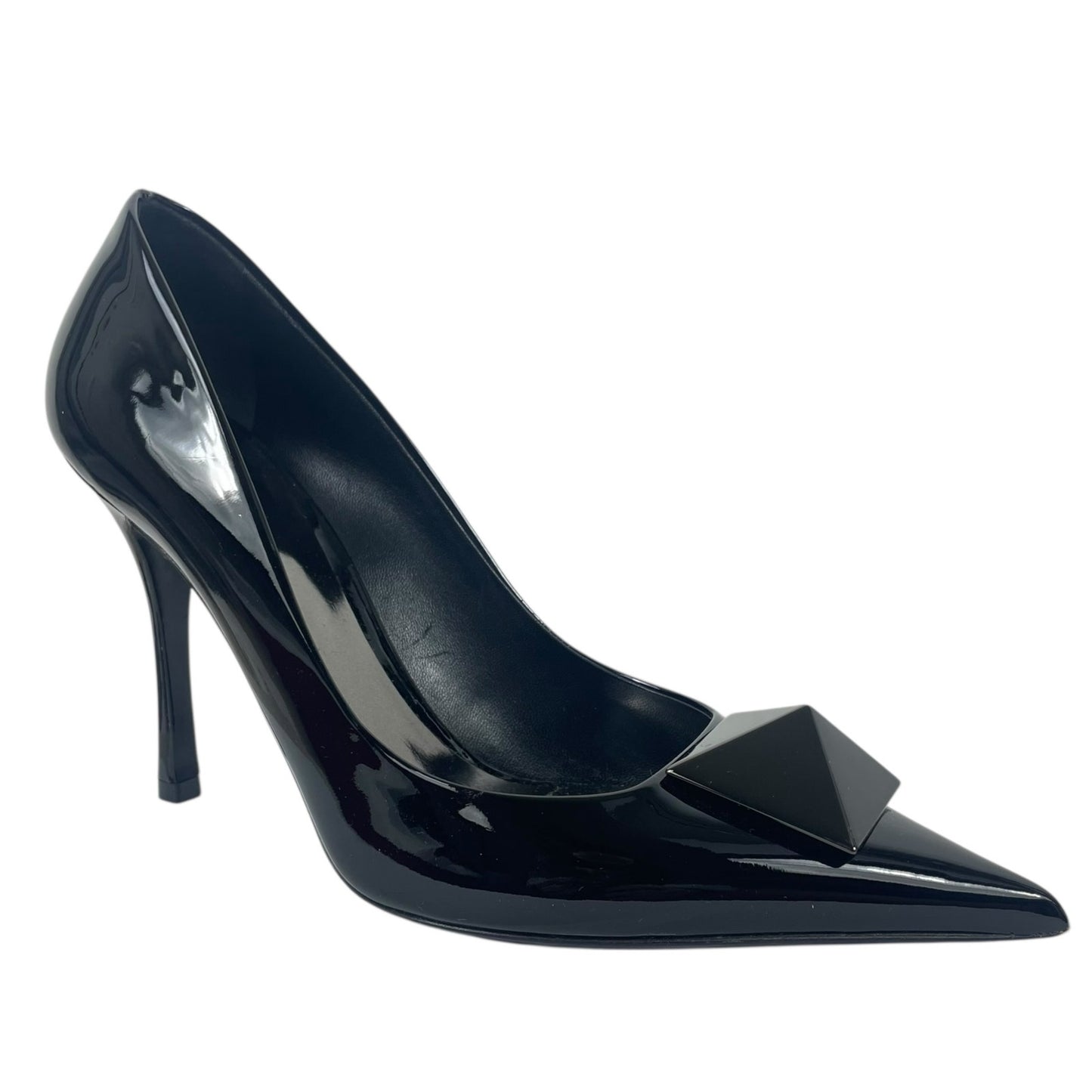 Valentino Garavani One Stud 100 Patent Leather Pumps Black Size 37