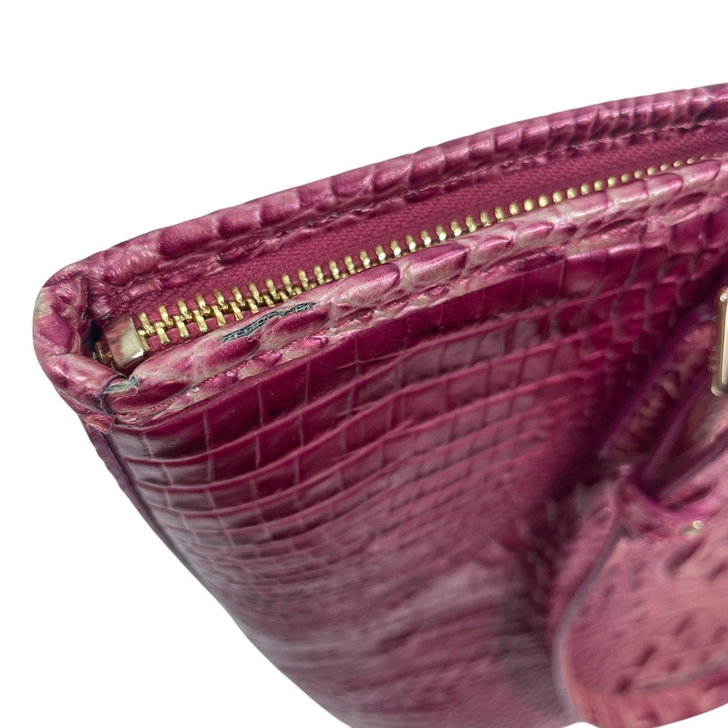 Brahmin Asher Tote Bag Shoulder Bag Magenta Ombre Melbourne Leather Pink
