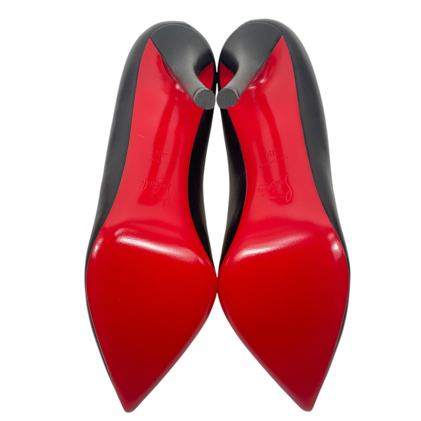Christian Louboutin Apostrophy 100mm Nappa Leather Pumps Black Size 39