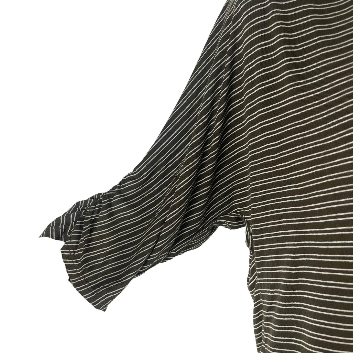 Soft Joie 3/4 Dolman Sleeve V Neck Striped Casual Top Green Size XS