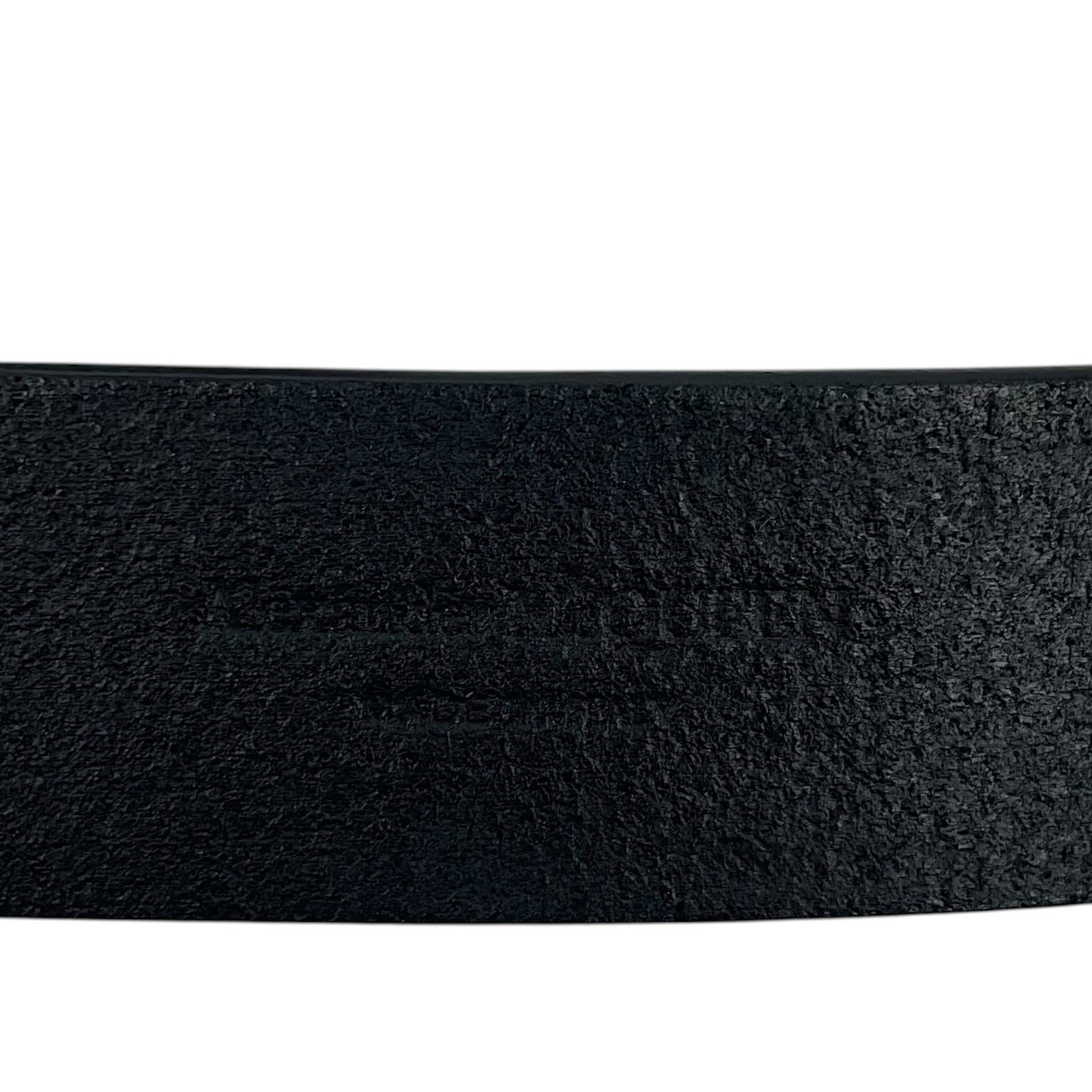 Alexander Mcqueen 3D Skull Black Leather Belt Silver Bucklet Size 90/36