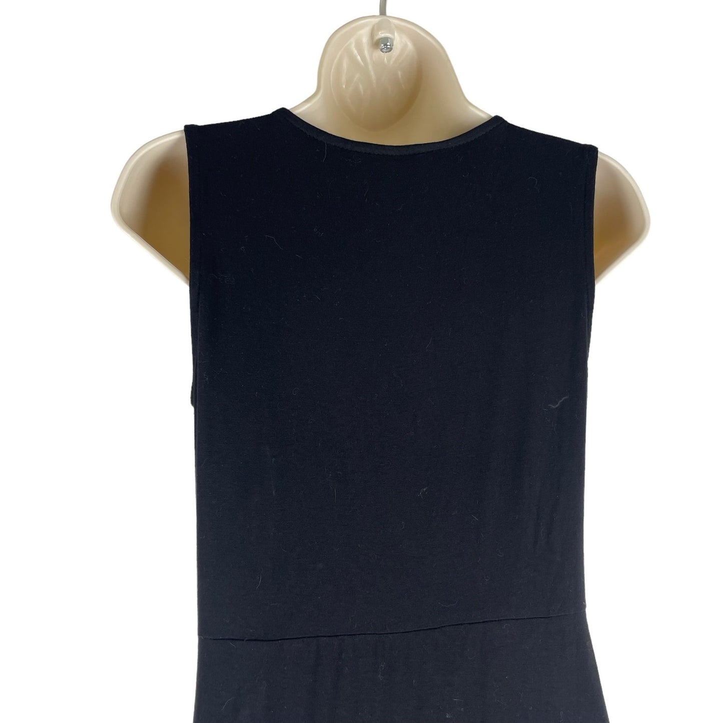 Lisa Rinna Sleeveless Printed Dress Side Drape Black Size XXS