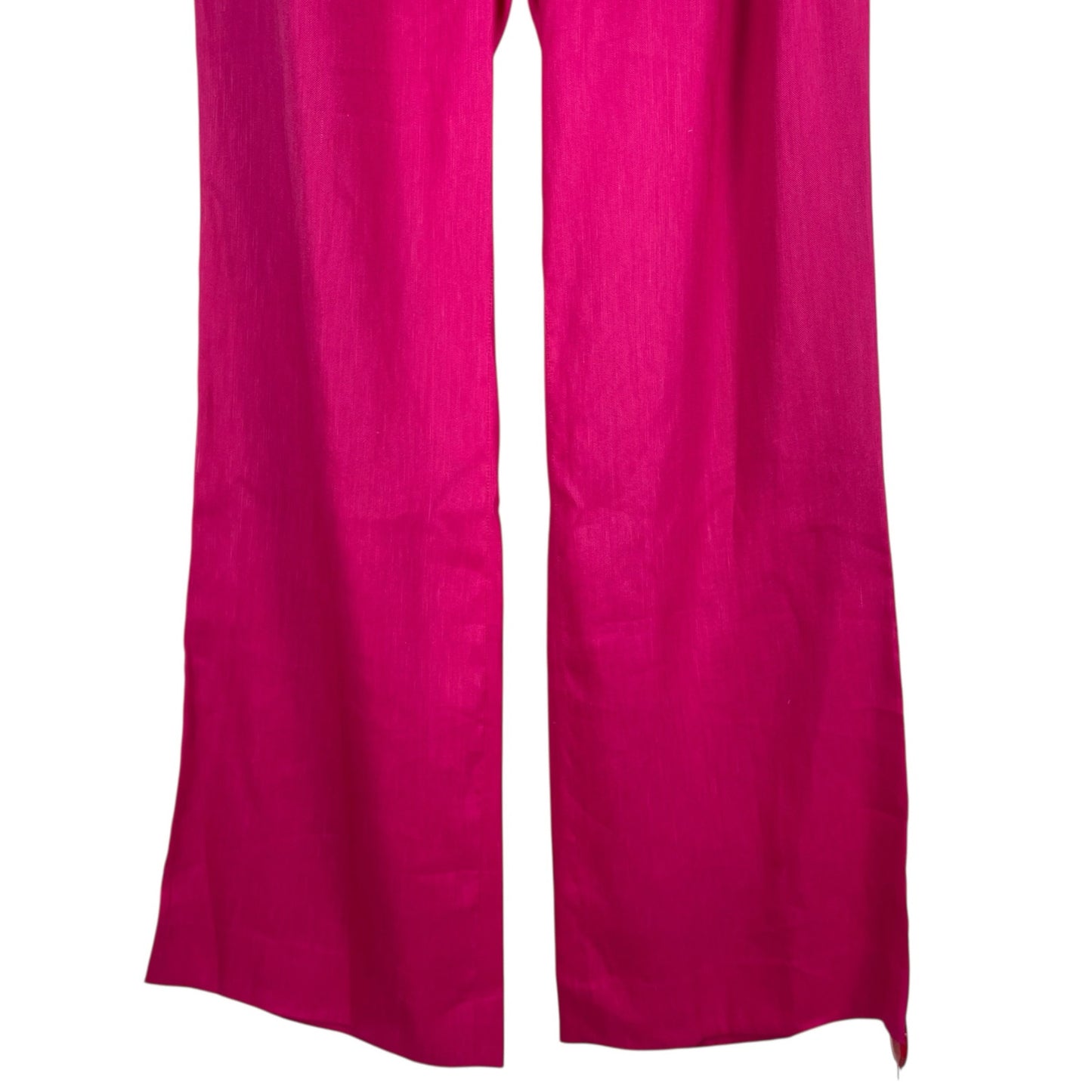 Veronica Beard Robinne Wide Leg Linen Blend Pants Fuchsia Pink Size 8