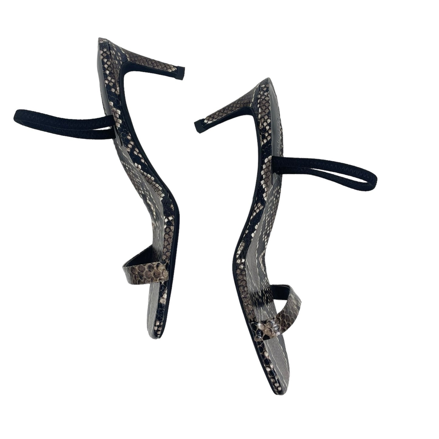 Jeffrey Campbell Hera-Hi Snake Print Heel Sandals Size 7.5