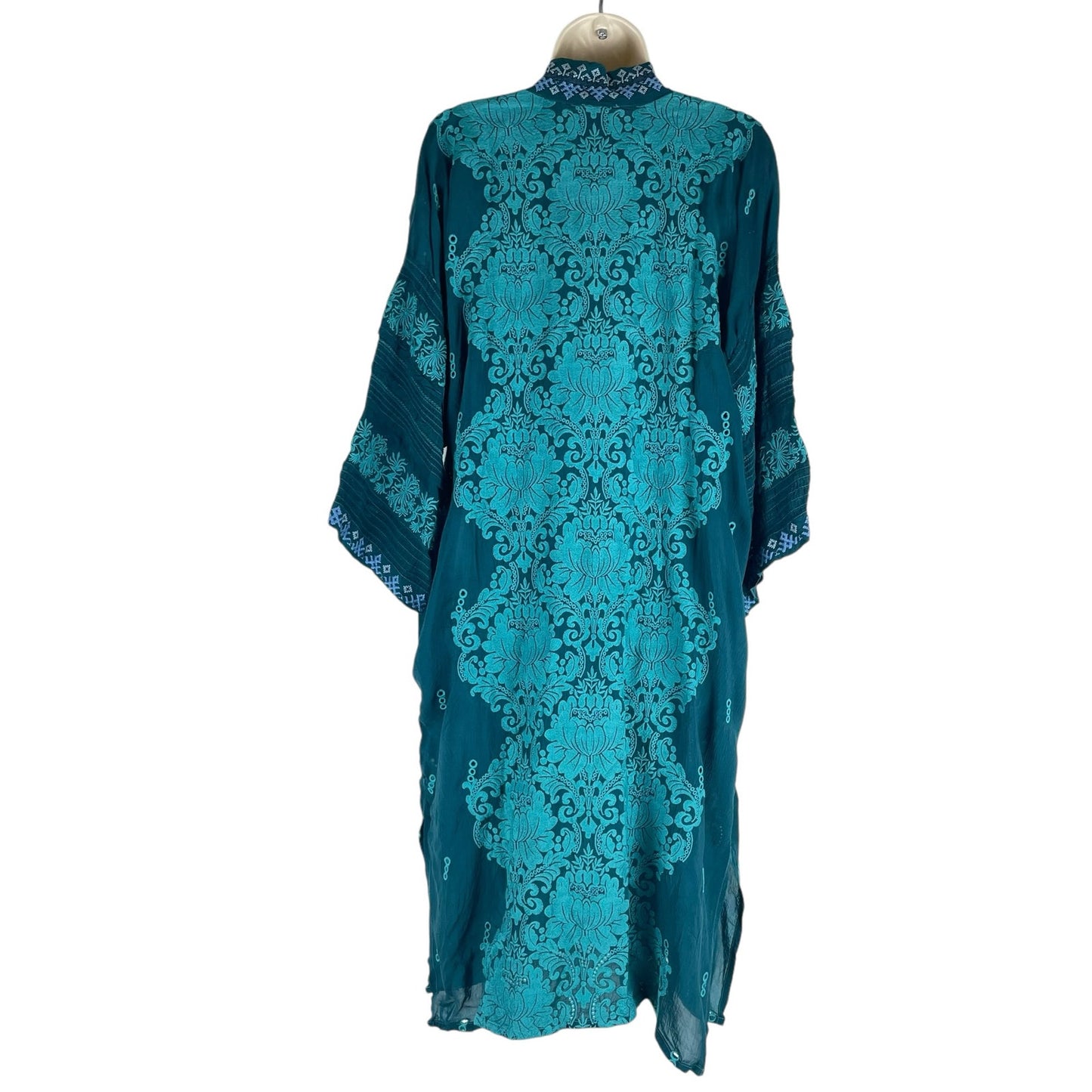 Johnny Was Bellamo Verona Kimono Jacket Embroidery Lakeside Blue Size S
