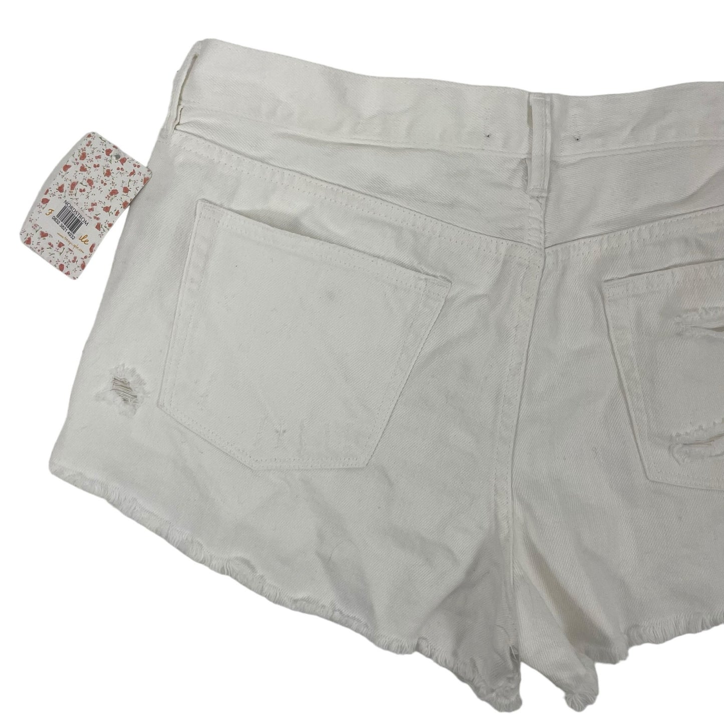 Free People Loving Good Vibrations High Rise Denim Shorts White Size 31