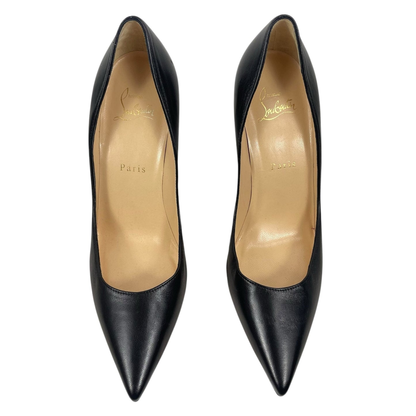 Christian Louboutin Apostrophy 100mm Nappa Leather Pumps Black Size 39