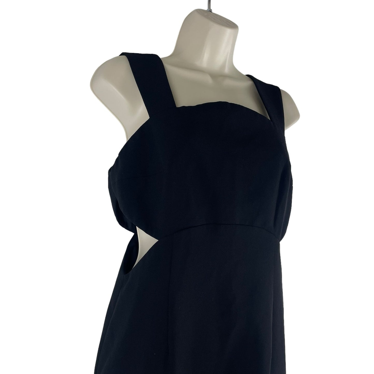 Jill Stuart Square Neck Waist Cut Out Evening Gown Maxi Dress Black Size 4