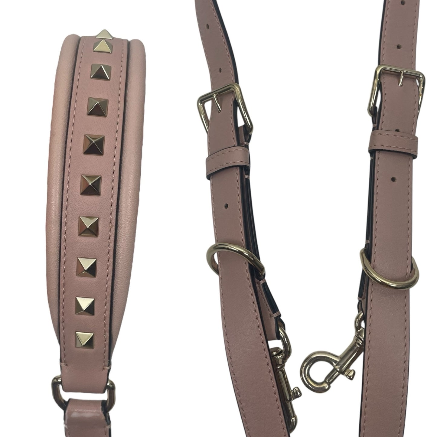Valentino Garavani Candystud Medium Top Handle Leather Bag Rockstud Pink