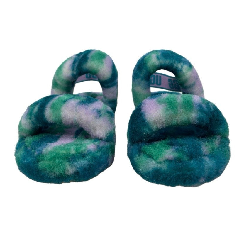 UGG Australia Oh Yeah Marble Sldie Sandals Green Size 6