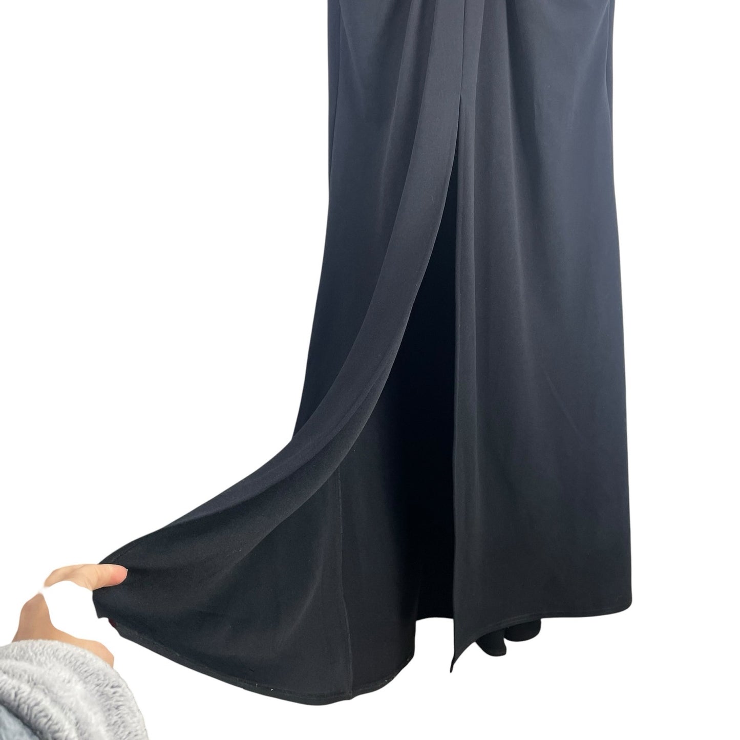 Tadashi Shoji Betton Contrast Illusion Evening Gown Ivory Black Size 6