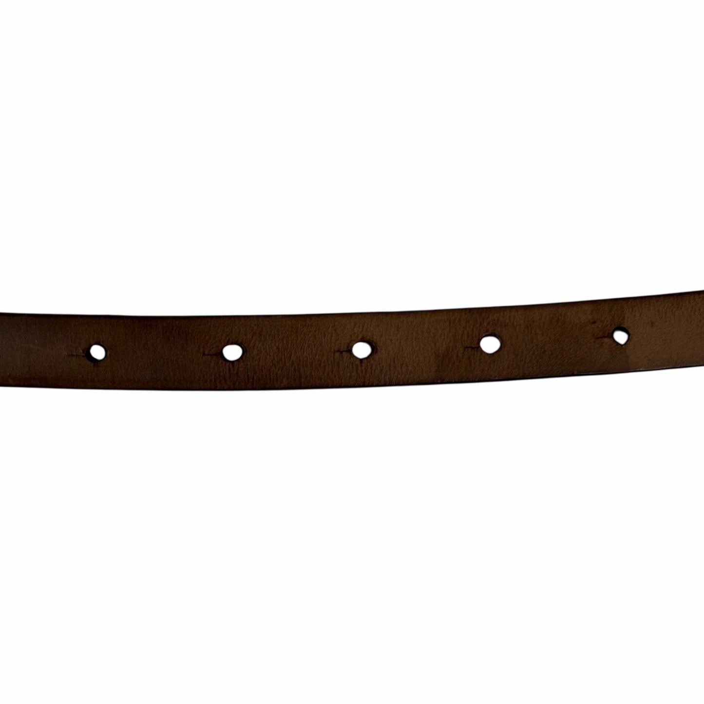 Gucci Horsebit Buckle Thin Belt Brown Leather Gold Buckle Size 95cm/38"