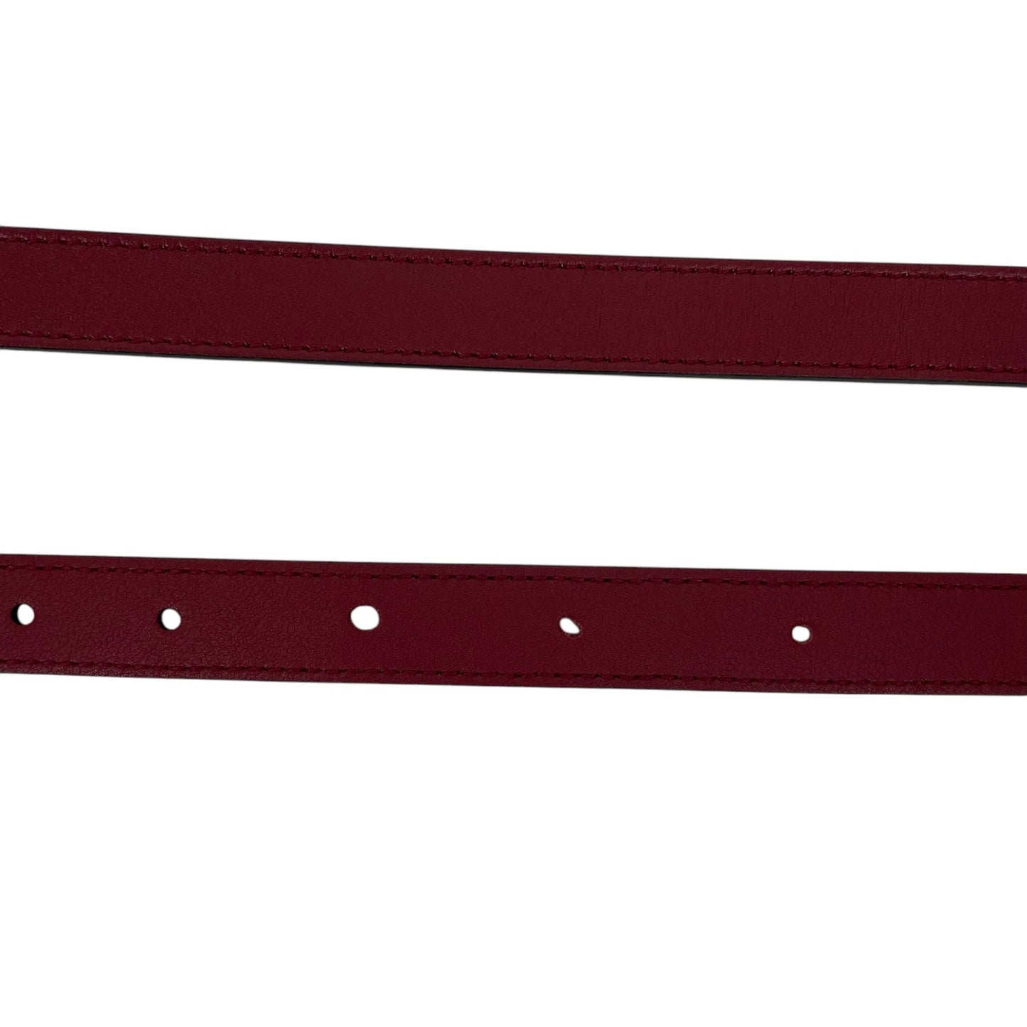 Gucci GG Logo Marmont Thin Leather Belt Rosso Ancora Red Size 100/40