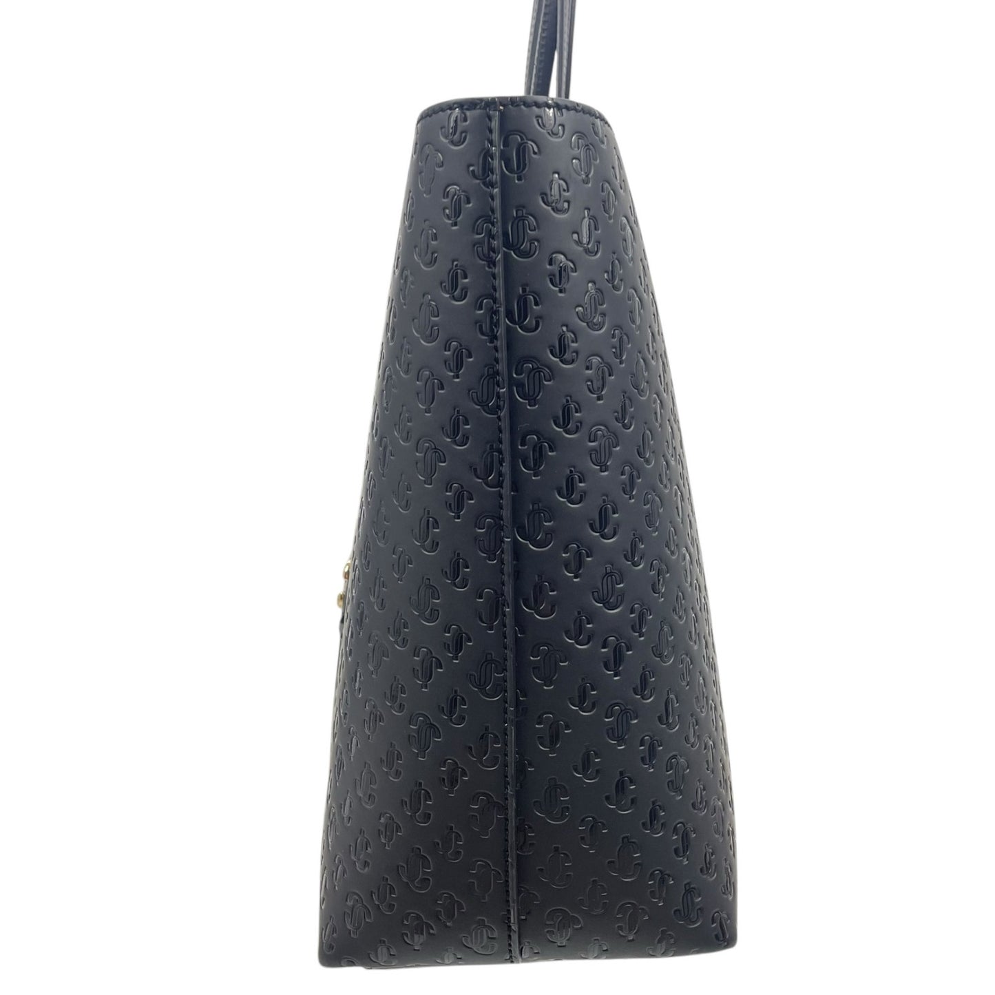 Jimmy Choo Nine2five E/W JC Monogram Leather Tote Bag Black