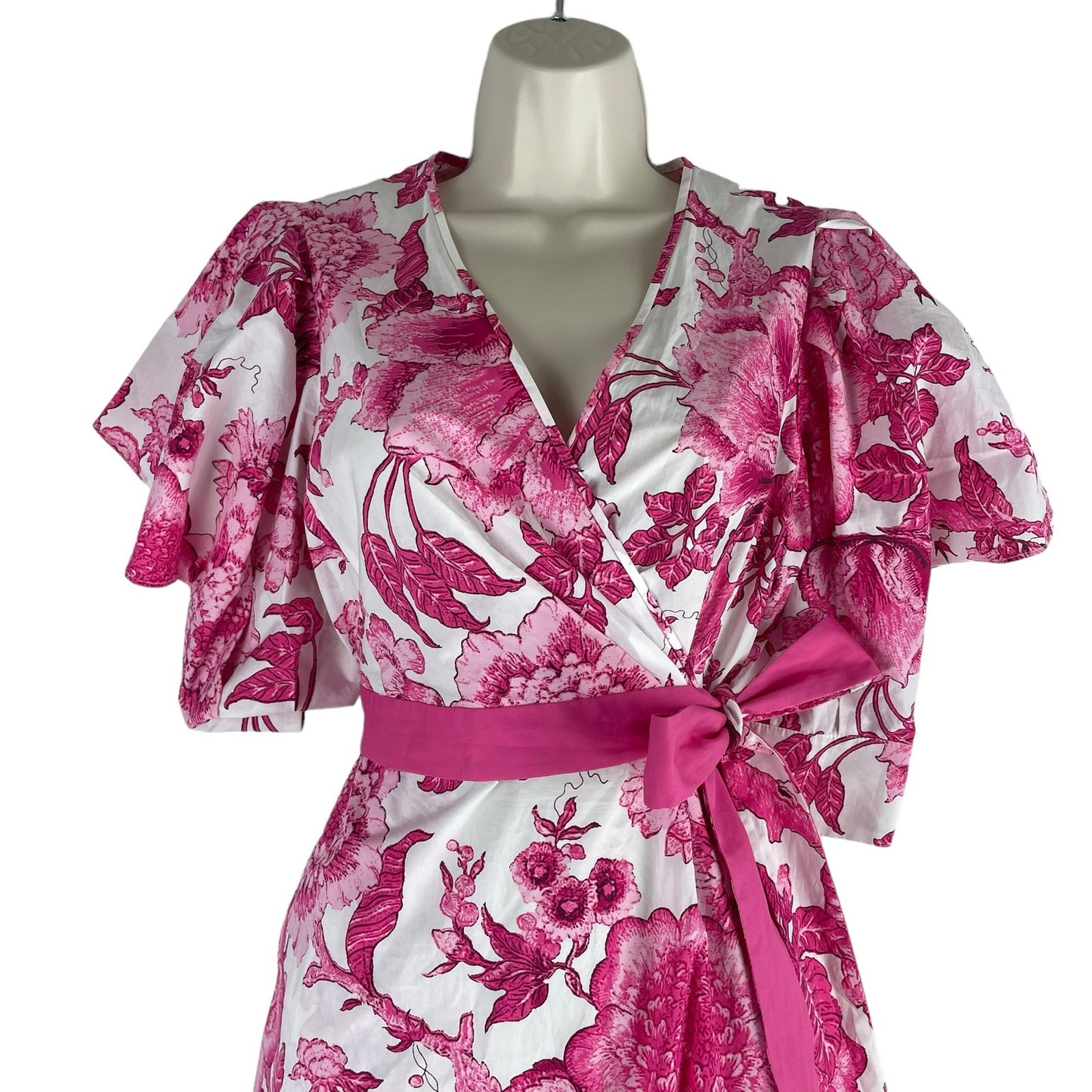 Diane von Furstenberg Annabeth Dress Willow Floral Ivory Pink DVF Size 6