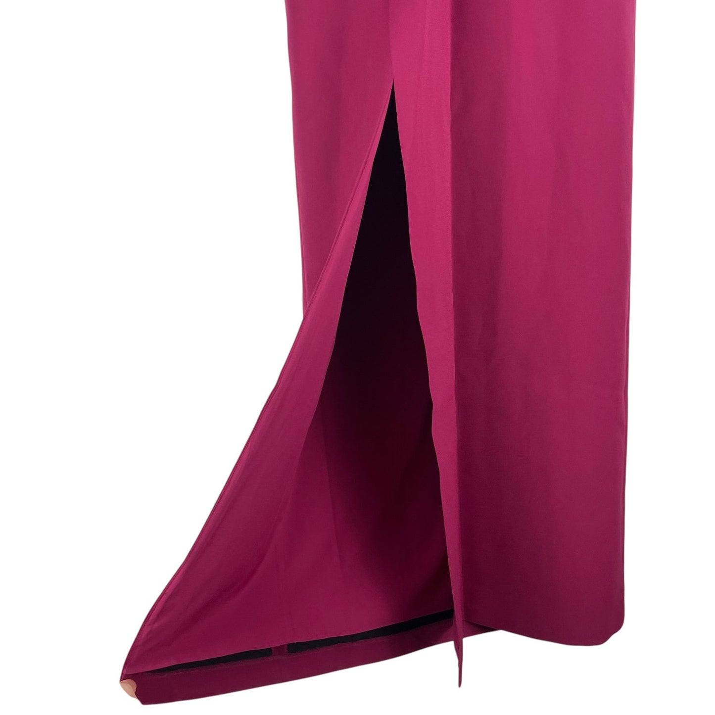 BCBGMaxAzria Gracie One Shoulder Chain Gown Column Dress Beet Size 2