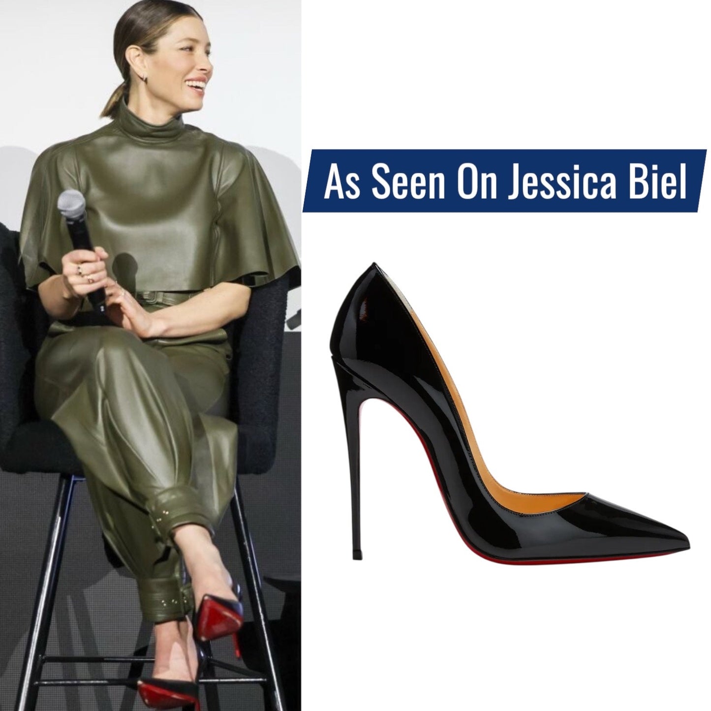 Christian Louboutin So Kate 120mm Patent Leather Pumps Black Size 41