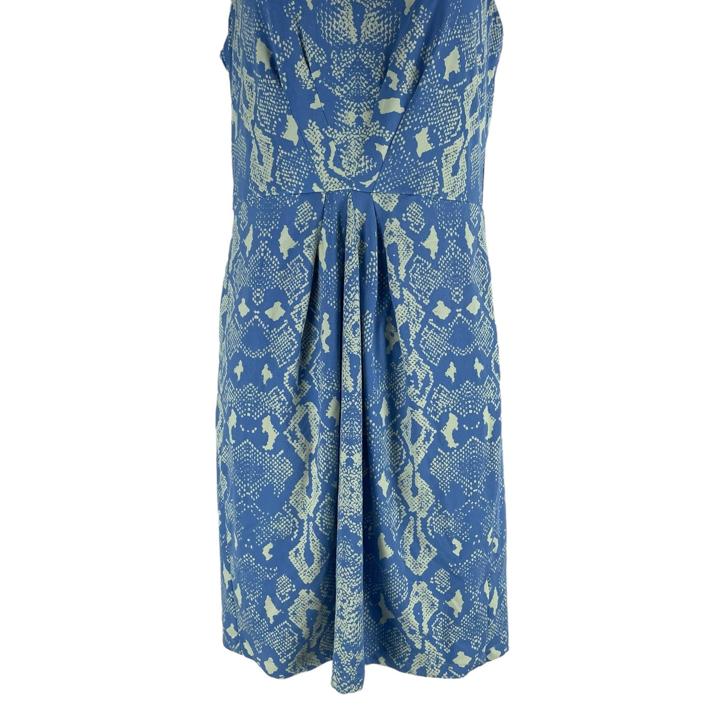 J. McLaughlin Catalina Snakeskin Sheath Mini Dress Blue Tan Size XS