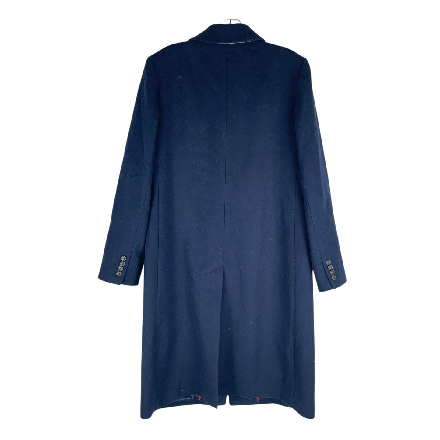 J. Crew Wool Cashmere Blend Double Breasted Top Coat Navy Blue Size 10