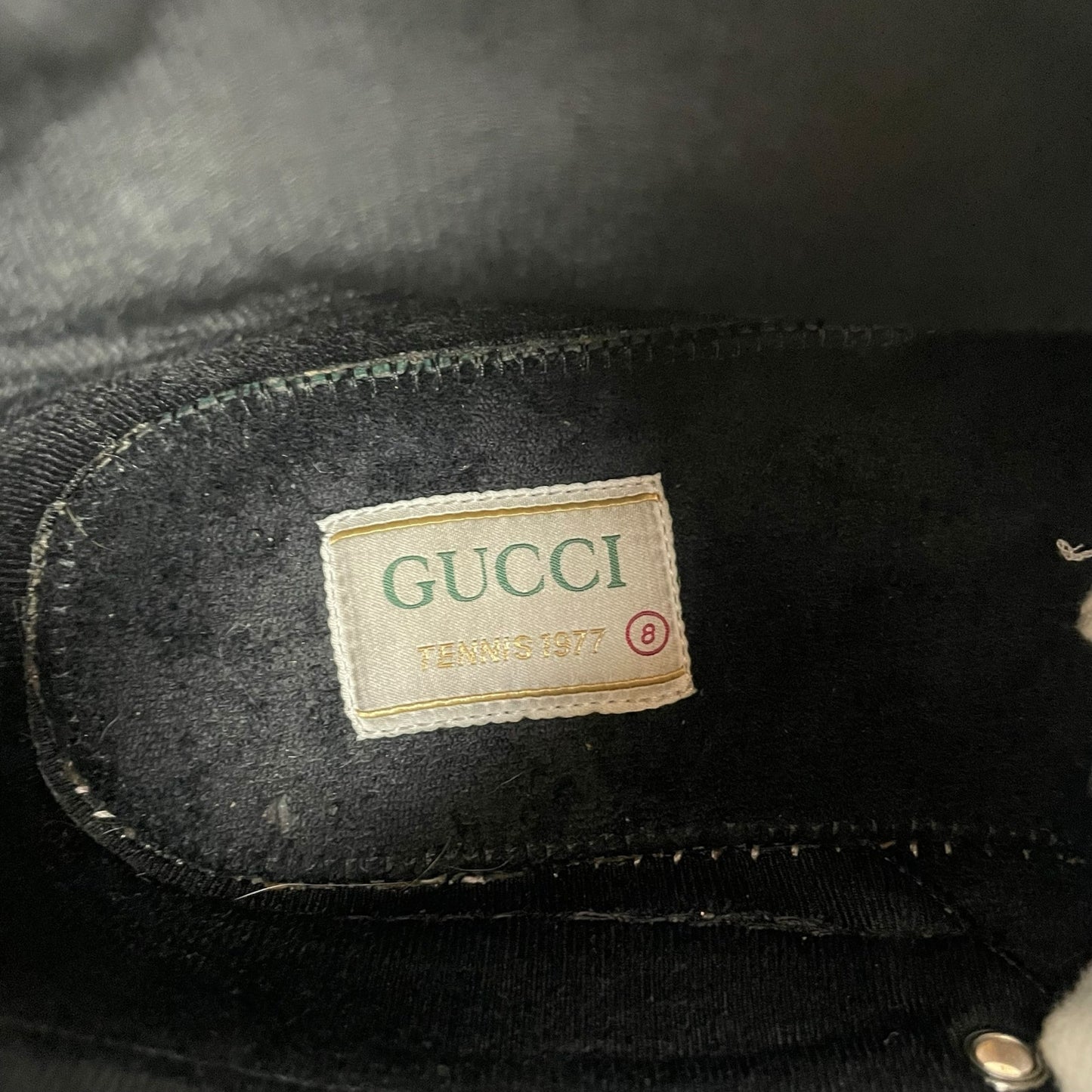 Gucci Off the Grid High Top Sneakers 1977 Tennis Shoes Black Size 8/8.5