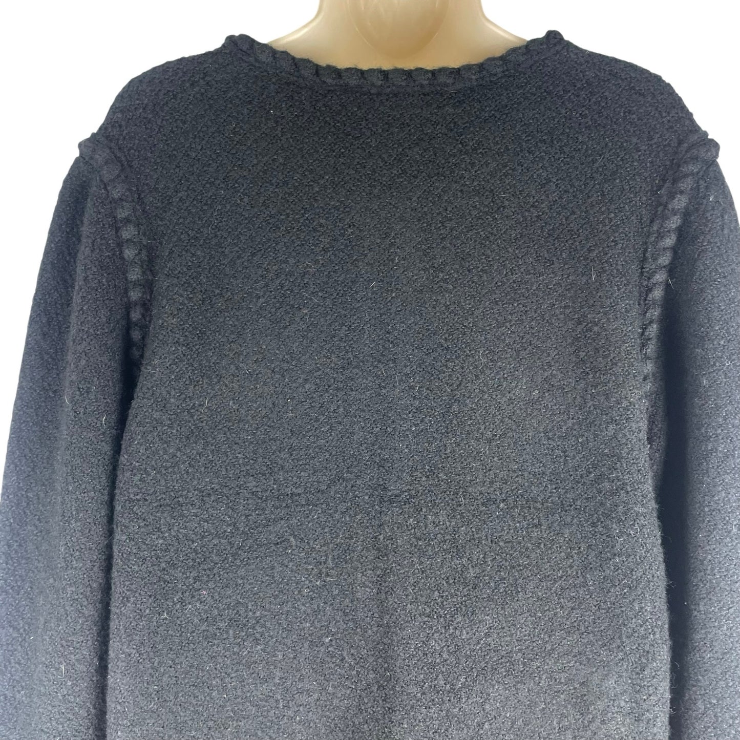 J. Crew Odette Sweater Lady Jacket with Jewel Buttons Black Size M