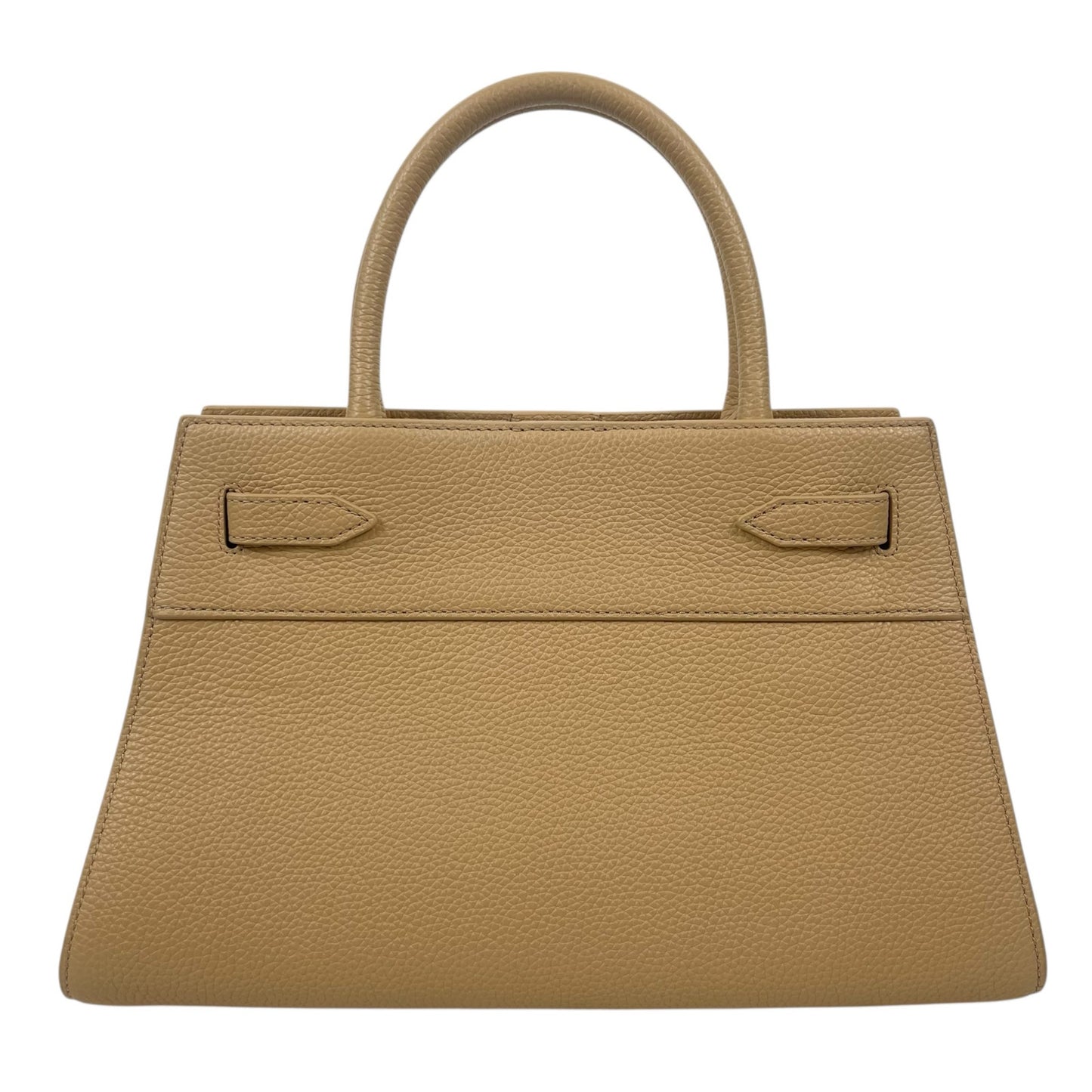 Veronica Beard Dash Bag Tan Pebble Leather Belted Handbag Sand