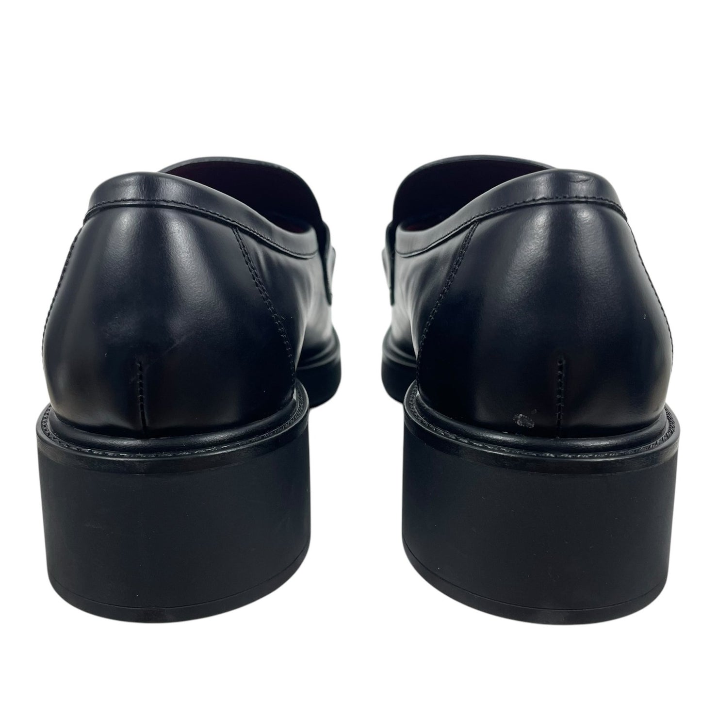 Gucci Lug Sole Leather Loafer with Horsebit Chunky Black Size 41