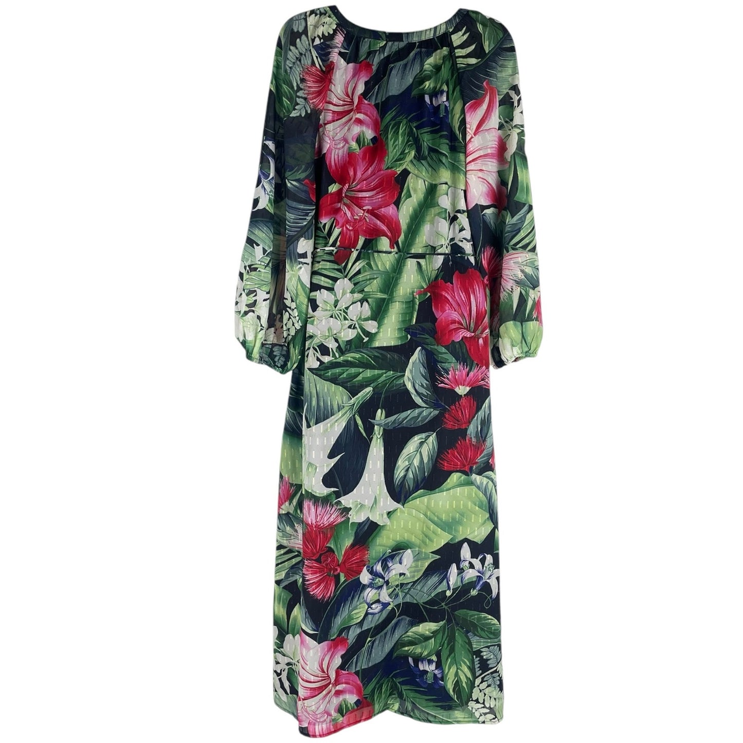 NEW Tommy Bahama Celebration Tropical Floral Maxi Dress Green Size XXS