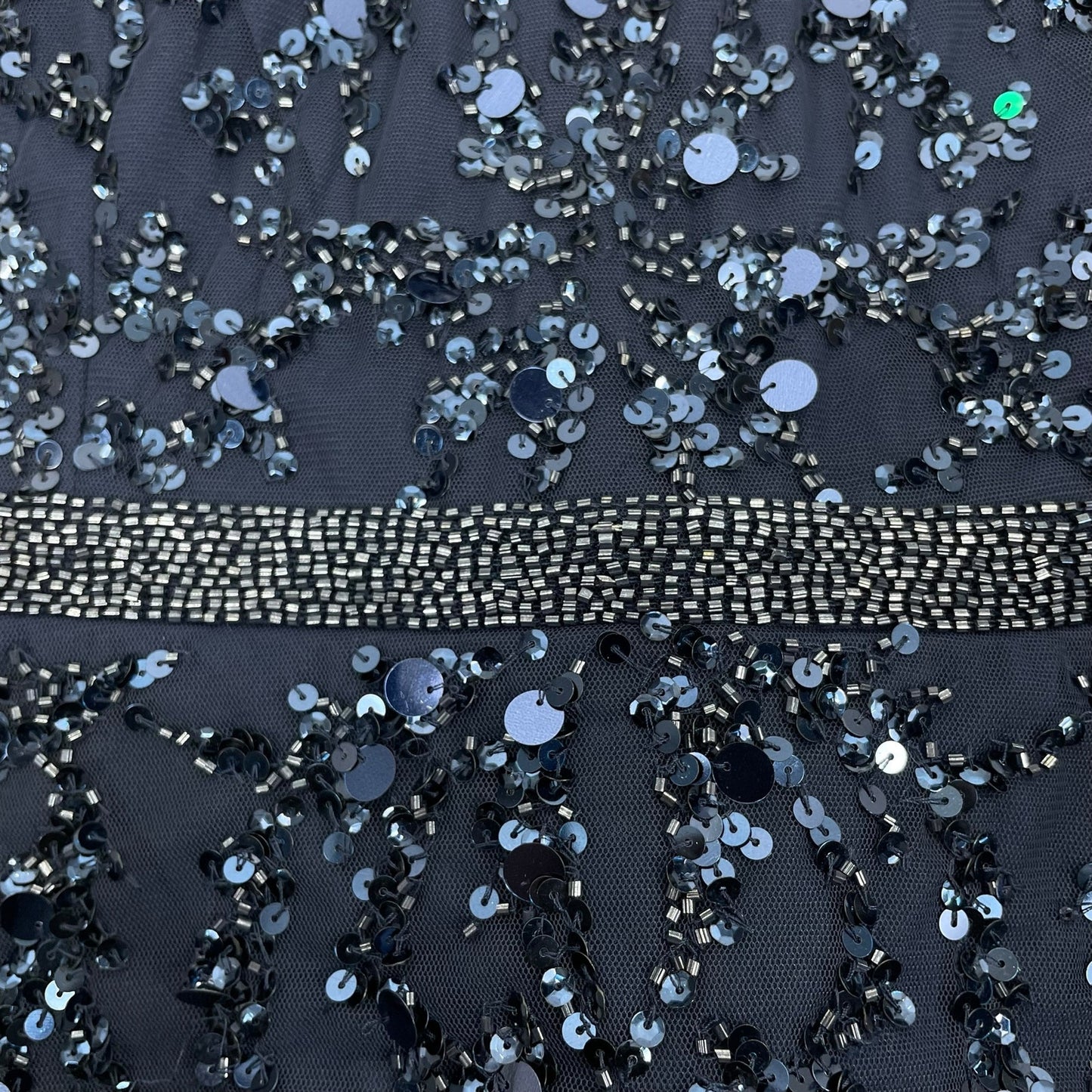 Mac Duggal Sequin Sleeveless Midi Dress 93767 Midnight Blue Size 12