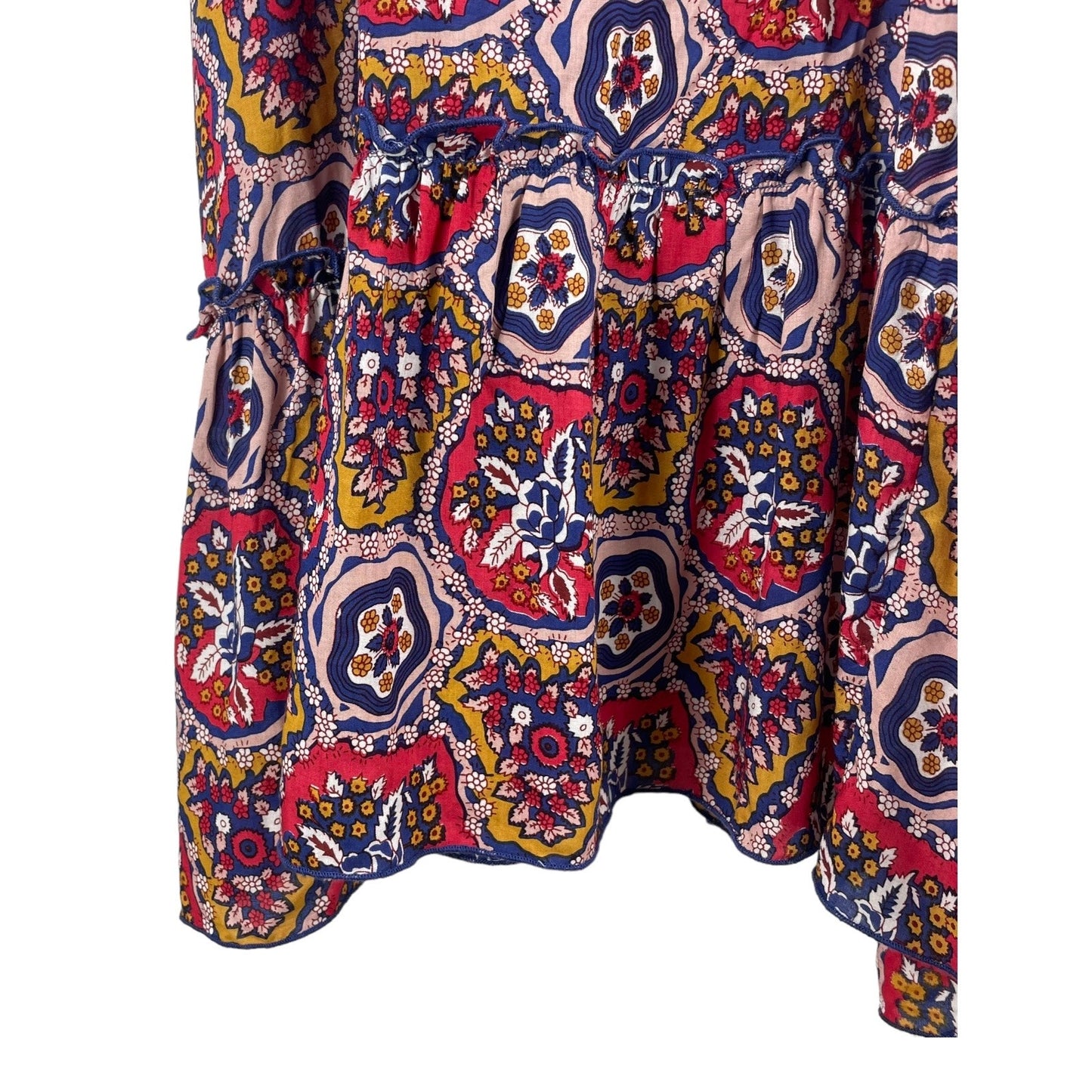 Antik Batik Sam Layered Printed Voile Maxi Dress Red Size S/ 38