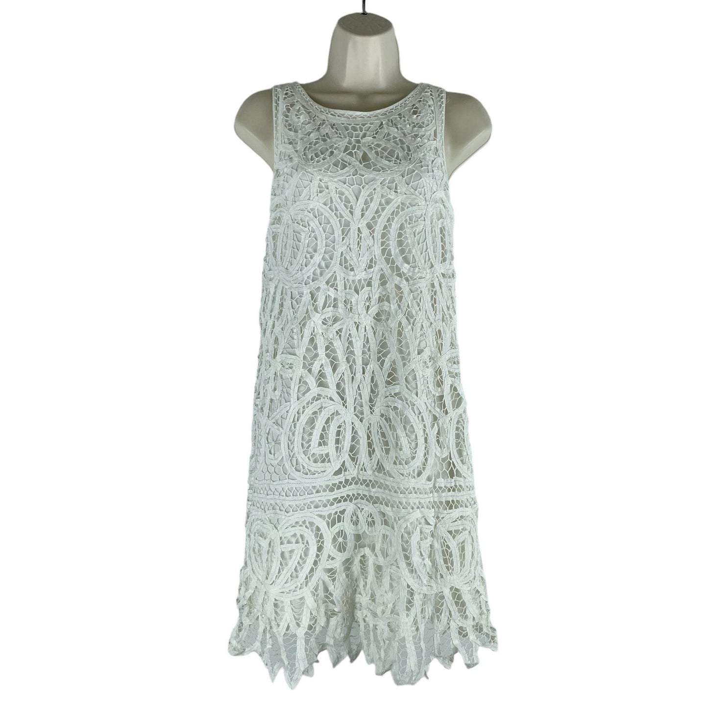 Erin Featherston Crochet Lace Mini Dress White Bridal Size 2