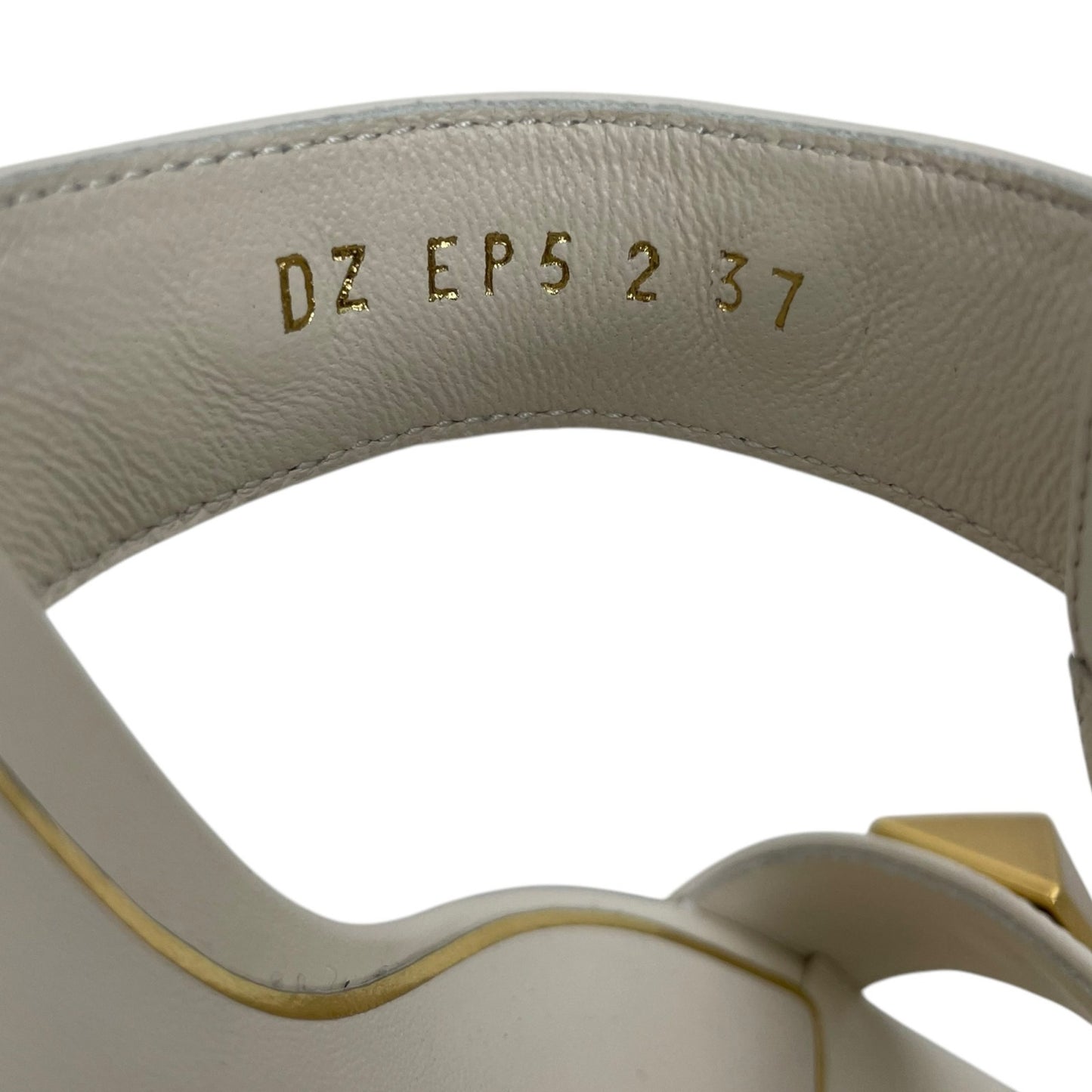 Valentino Gavarani Roman Stud 60mm Calfskin Slide Sandal Ivory Size 37