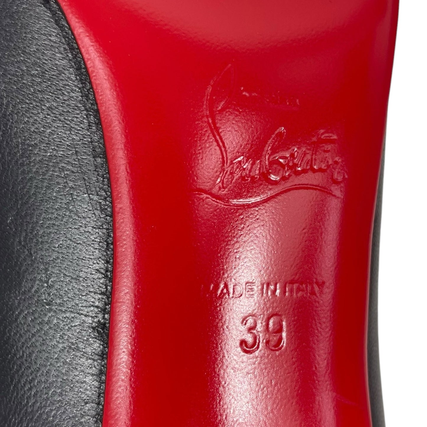 Christian Louboutin Apostrophy 100mm Nappa Leather Pumps Black Size 39