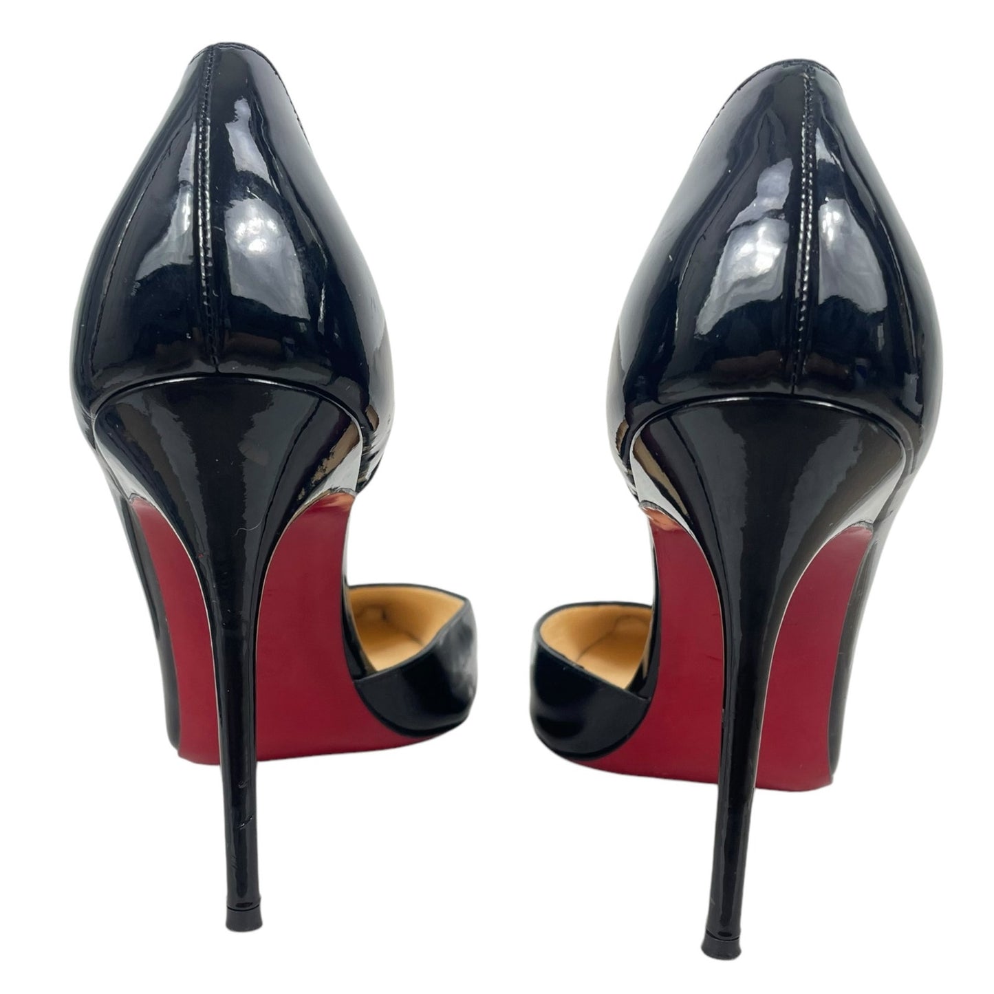 Christian Louboutin Iriza 100 d'Orsay Patent Leather Pump Black Size 37.5
