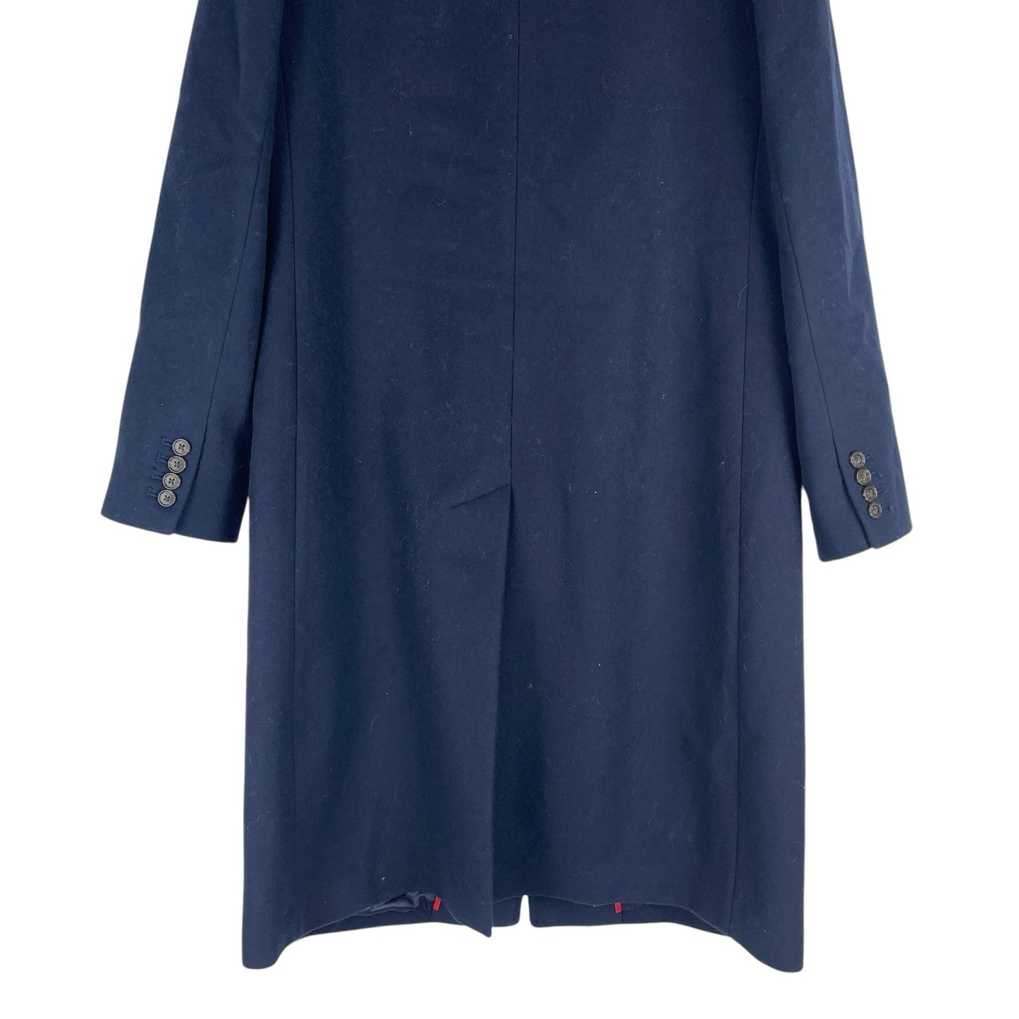 J. Crew Wool Cashmere Blend Double Breasted Top Coat Navy Blue Size 10