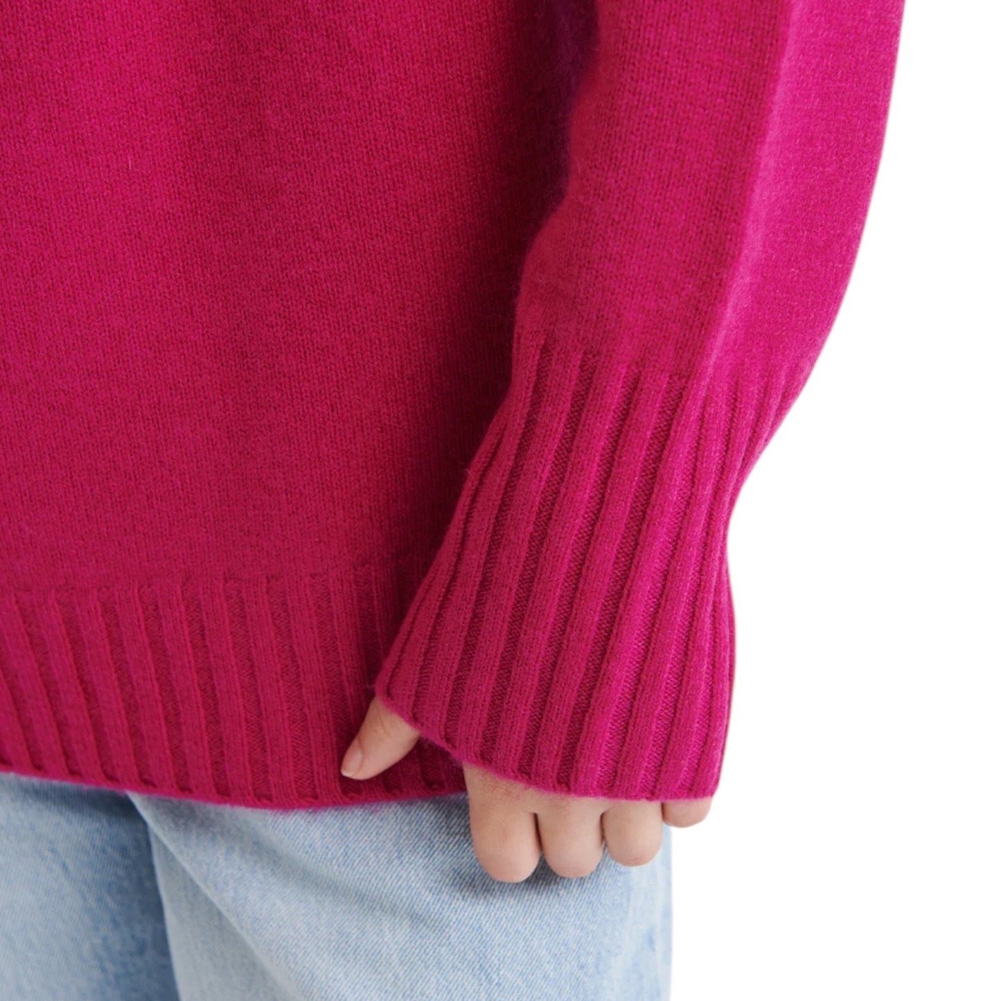 Naadam Luxe Cashmere Turtleneck Tunic Sweater Fuschia Pink Size XS