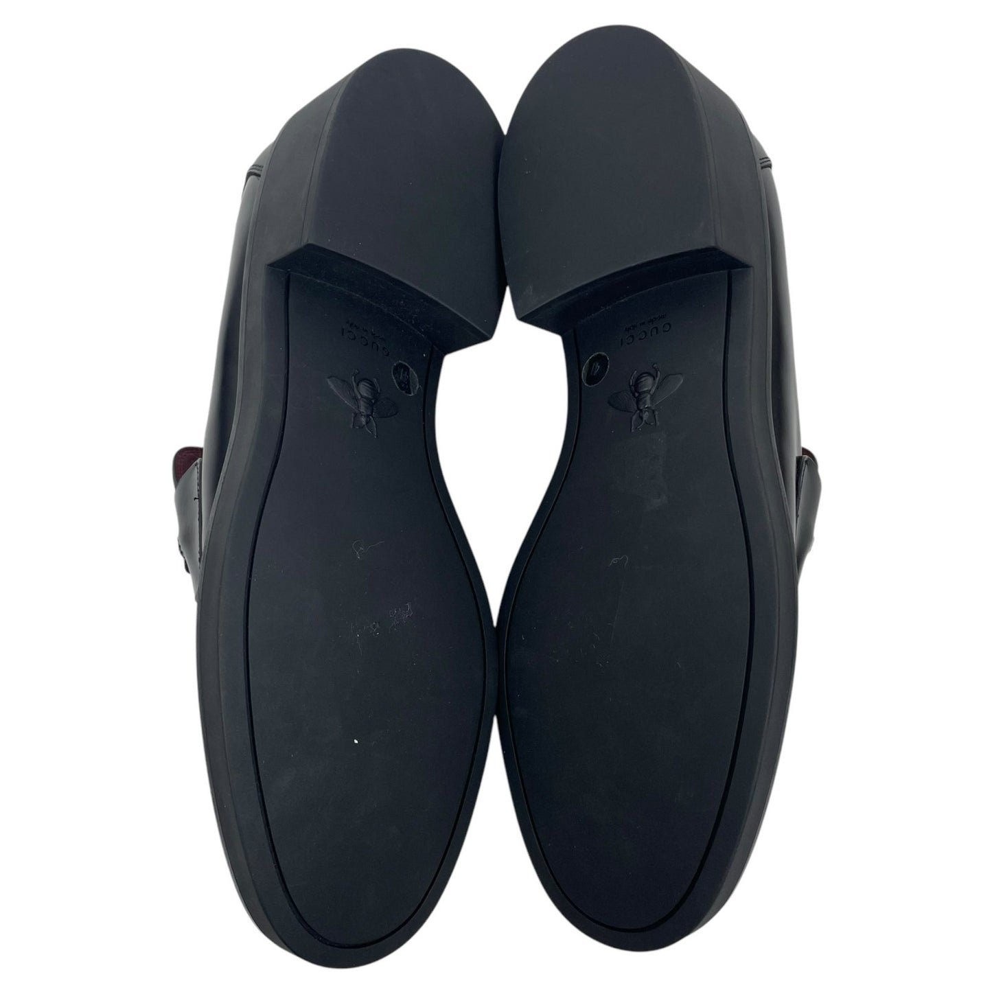 Gucci Lug Sole Leather Loafer with Horsebit Chunky Black Size 41