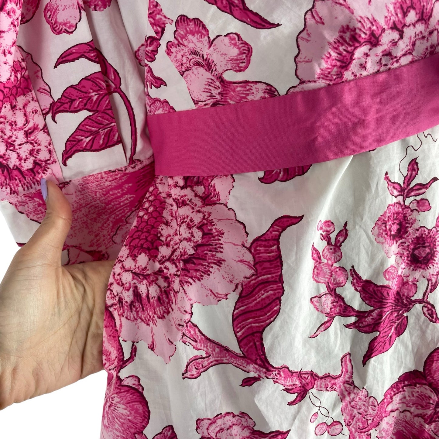 Diane von Furstenberg Annabeth Dress Willow Floral Ivory Pink DVF Size 6