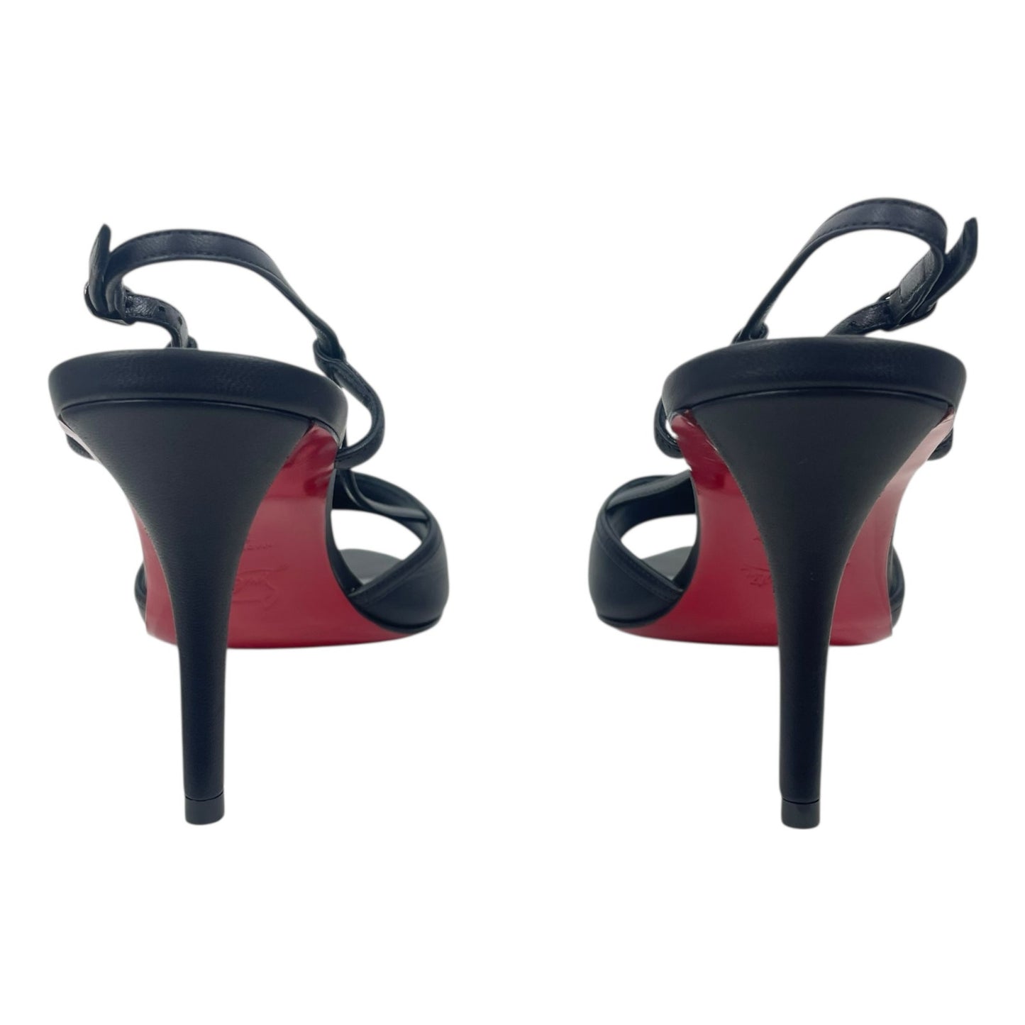 Christian Louboutin Miss Z Open Toe Slingback Sandal Black Size 39.5