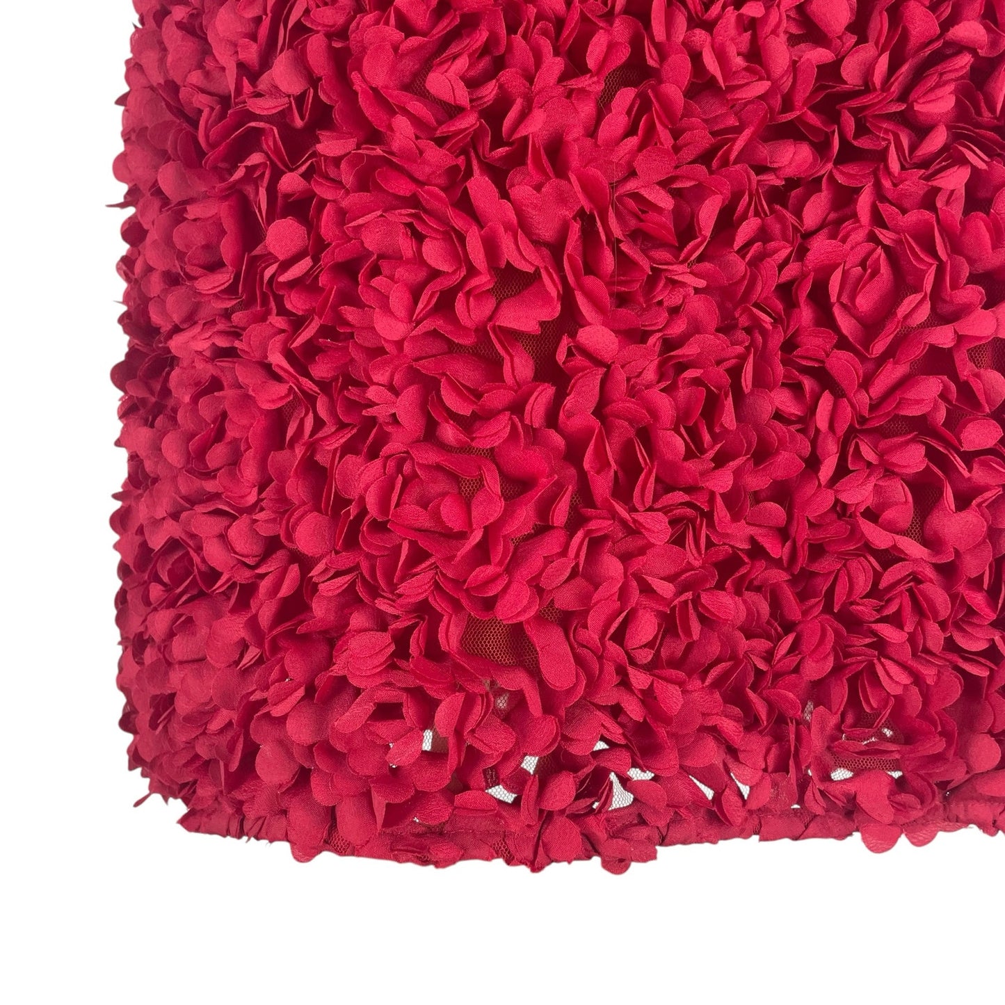 J. Crew Rosette 3D Flower Petal Mini Dress Ruby Red Size 2