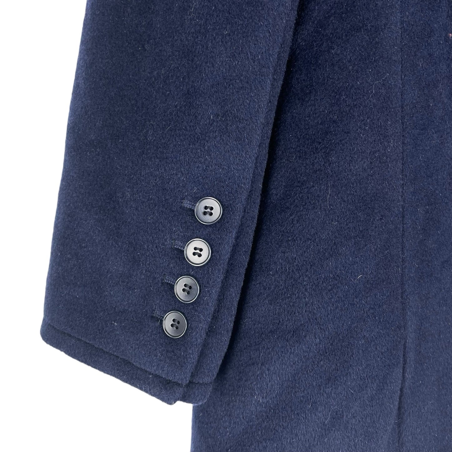 Talbots Wool Alpaca Blend Double Breasted Coat Navy Blue Size 16