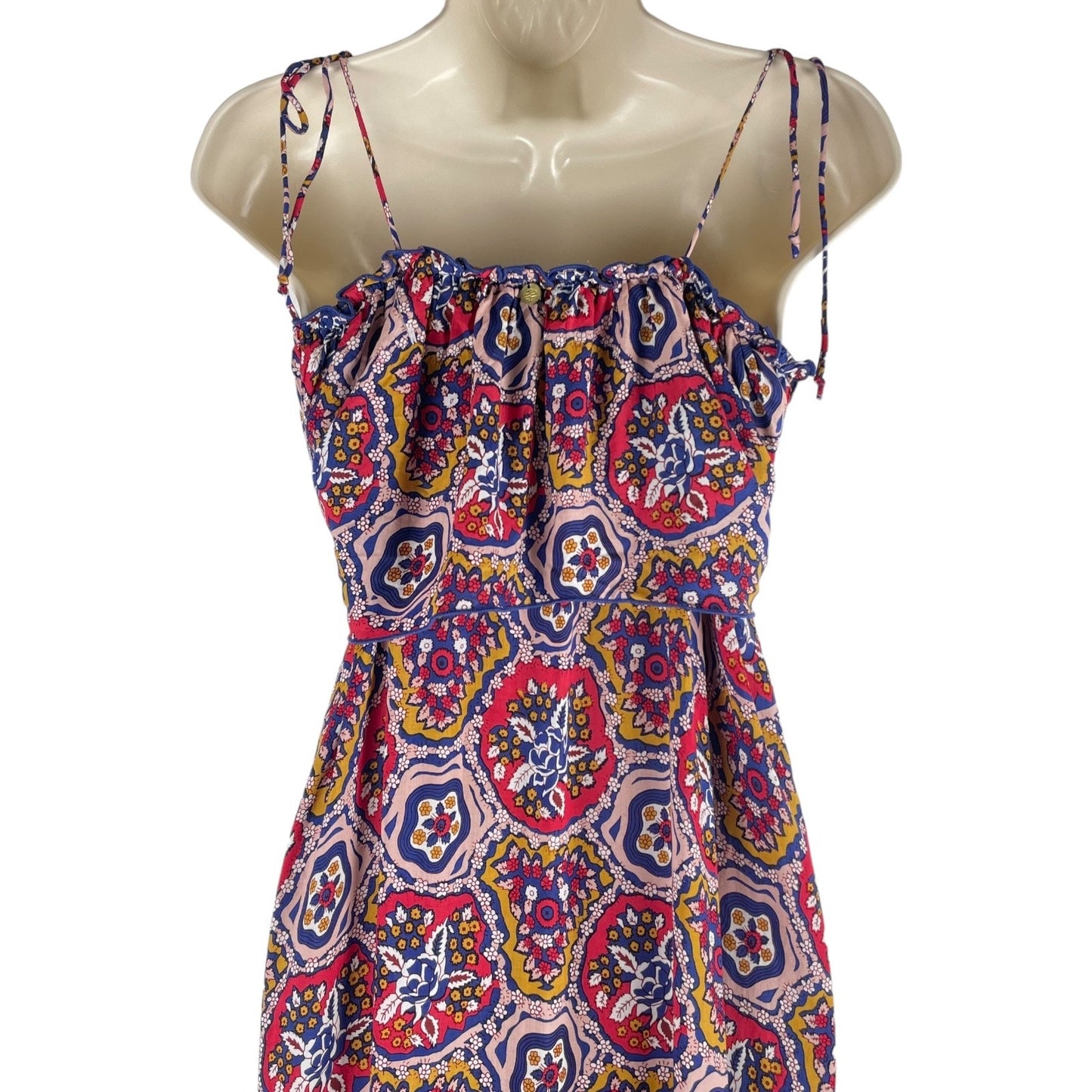 Antik Batik Sam Layered Printed Voile Maxi Dress Red Size S/ 38